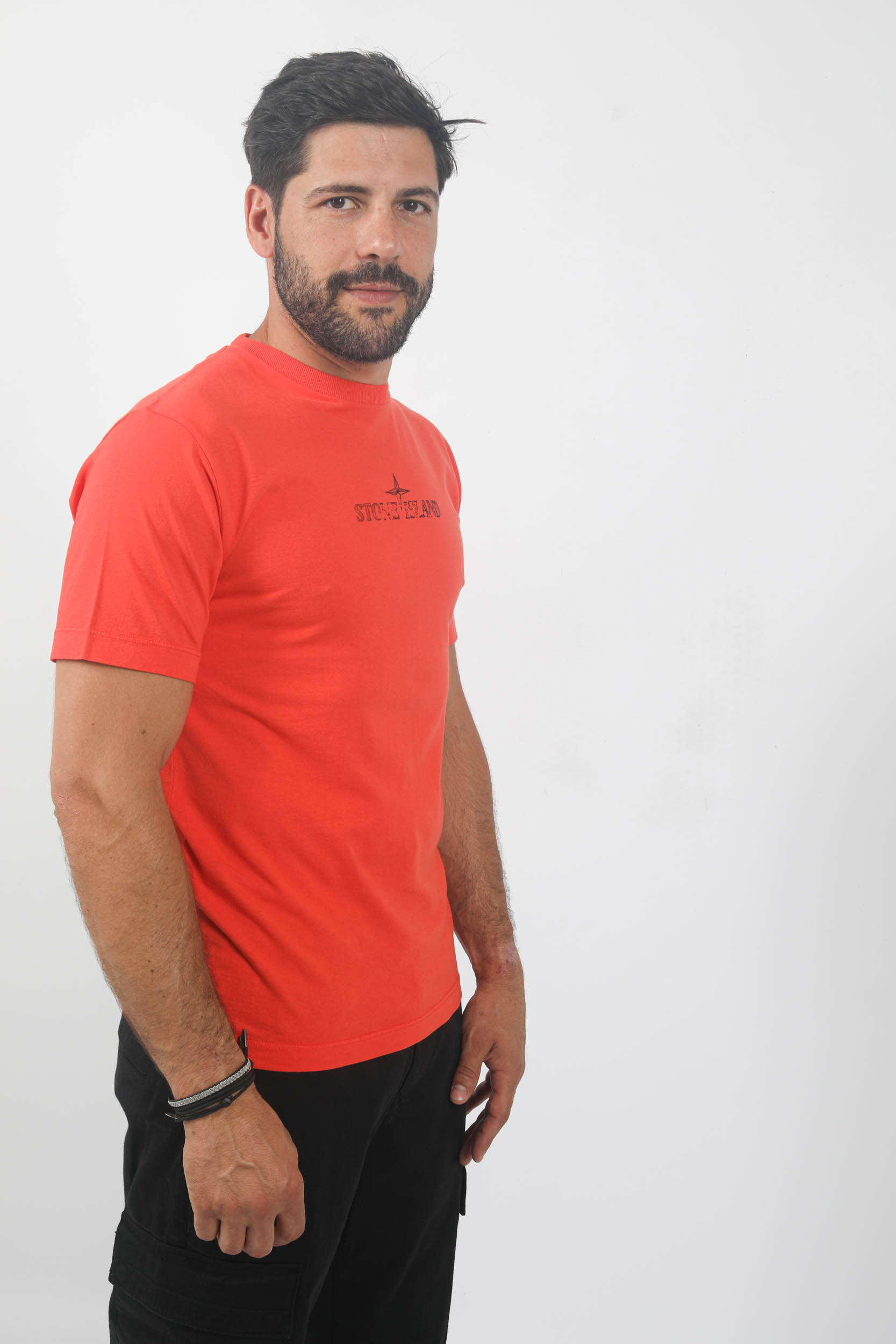 T-SHIRT STONE ISLAND LOGO ROUGE 79152NS81-V0037