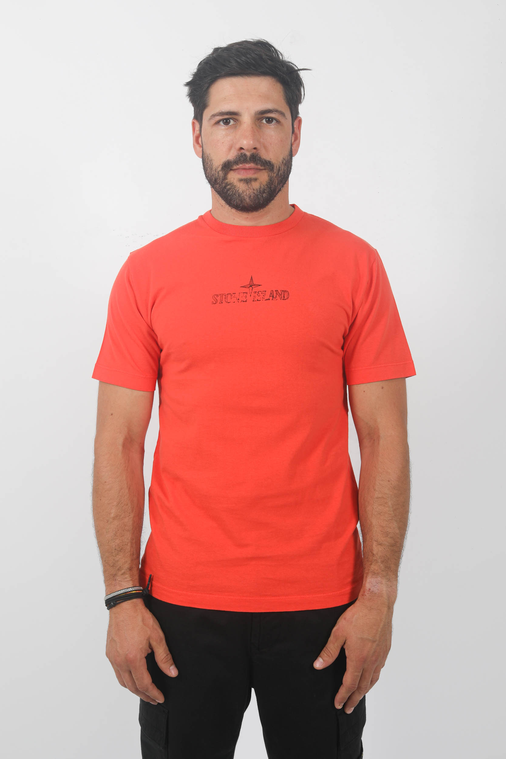 T-SHIRT STONE ISLAND LOGO ROUGE 79152NS81-V0037