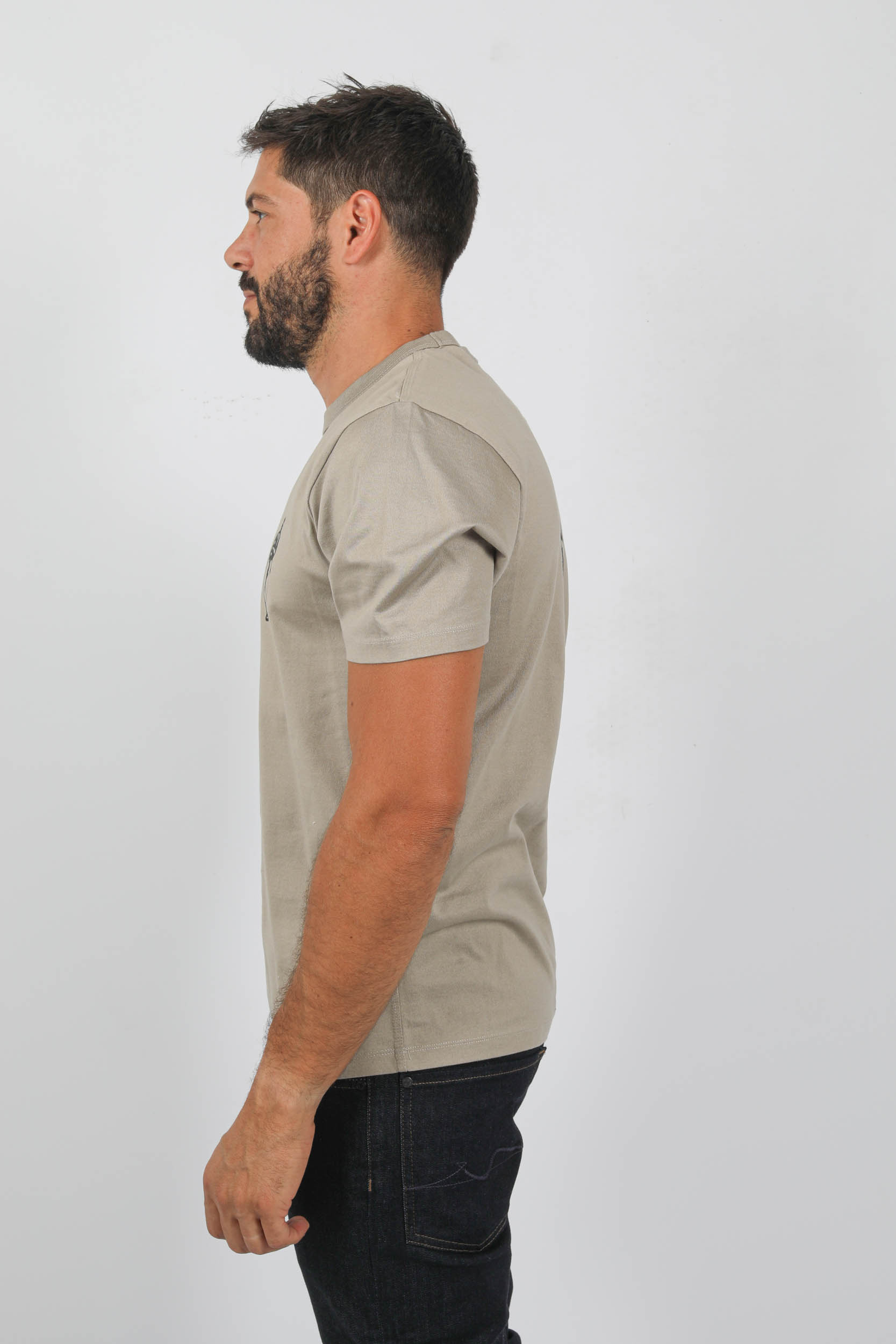 T-SHIRT C.P COMPANY BEIGE LOGO AU DOS S155A-335
