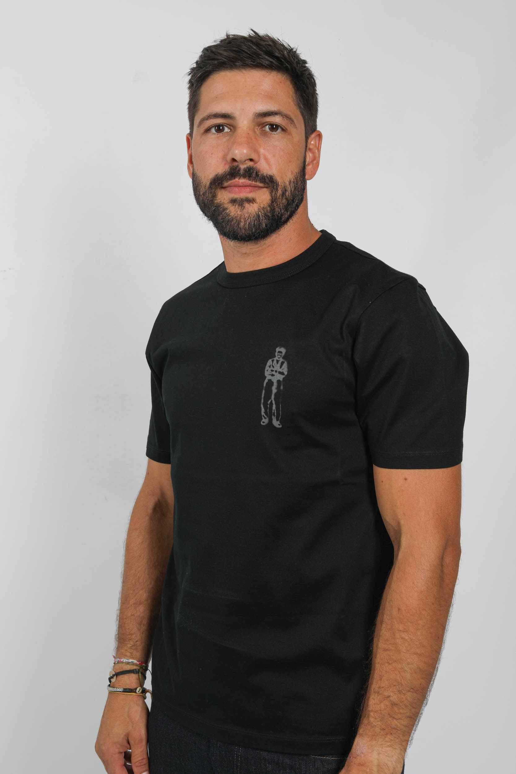 T-SHIRT C.P COMPANY NOIR LOGO AU DOS S155A-999