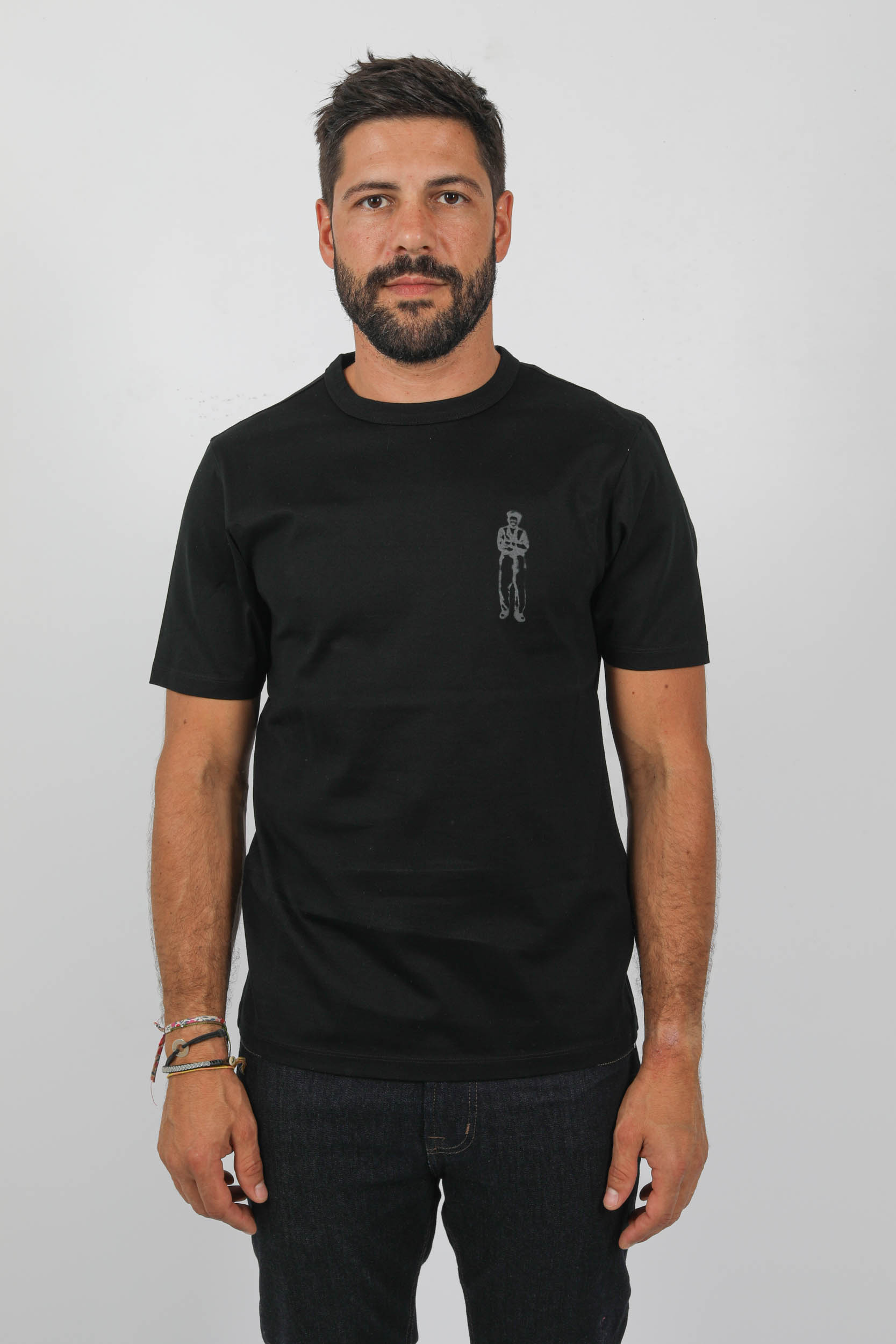 T-SHIRT C.P COMPANY NOIR LOGO AU DOS S155A-999