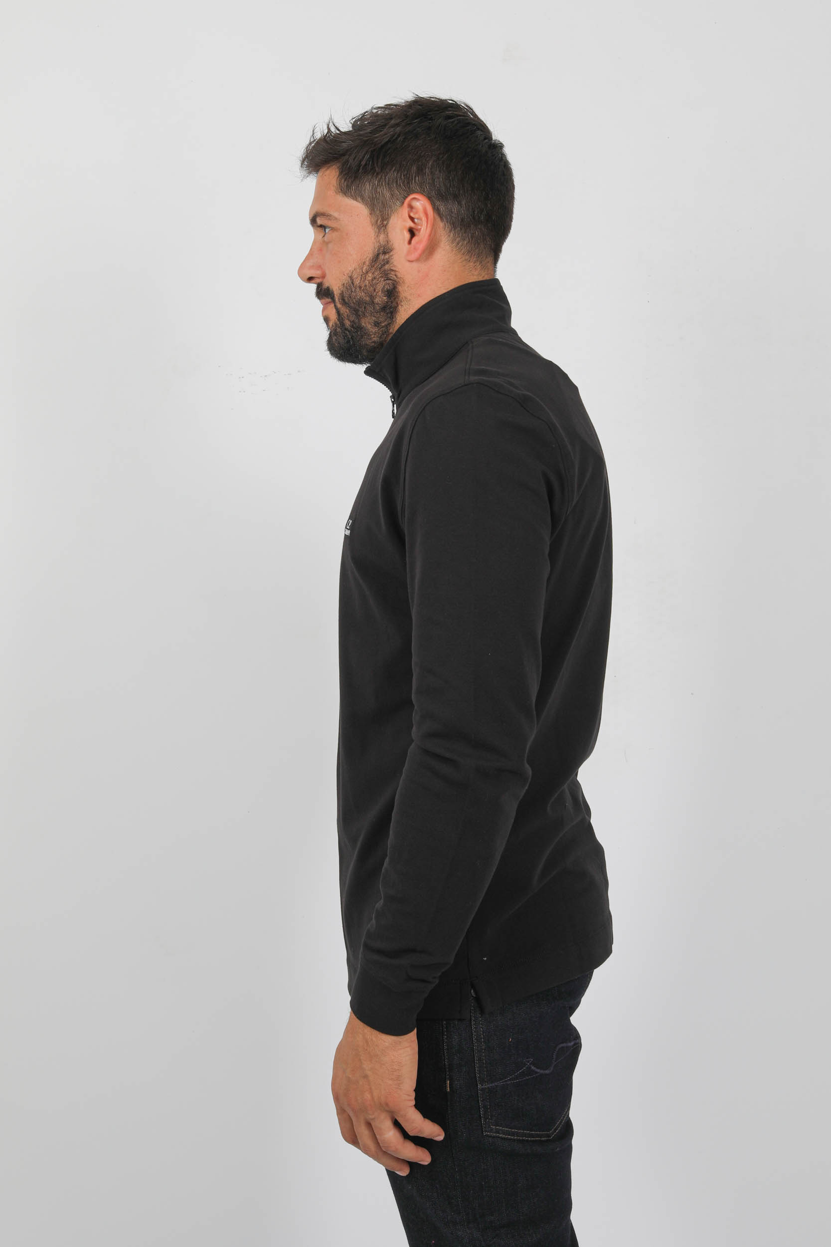 POLO COL ZIPPE C.P COMPANY NOIR L074A-999