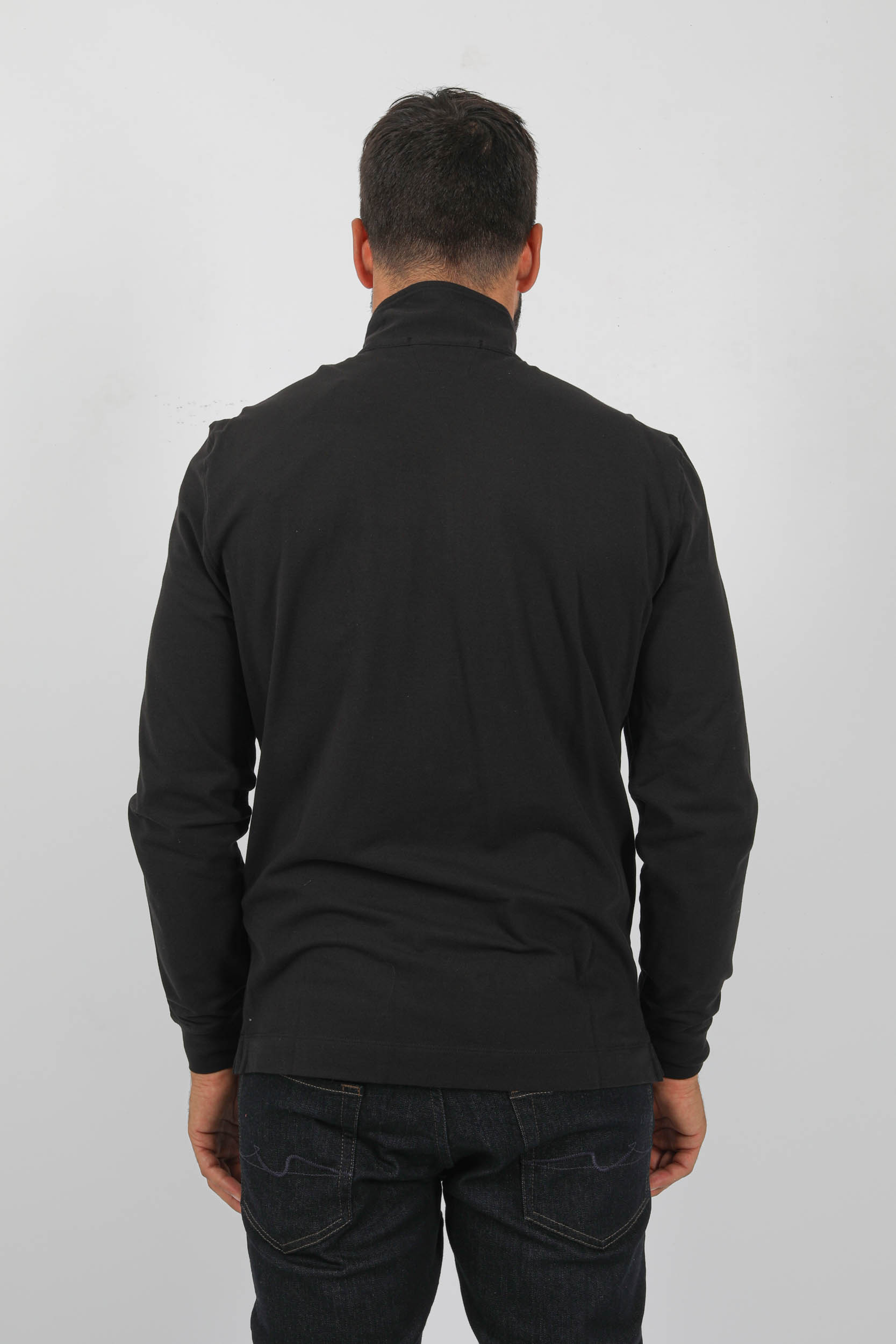 POLO COL ZIPPE C.P COMPANY NOIR L074A-999