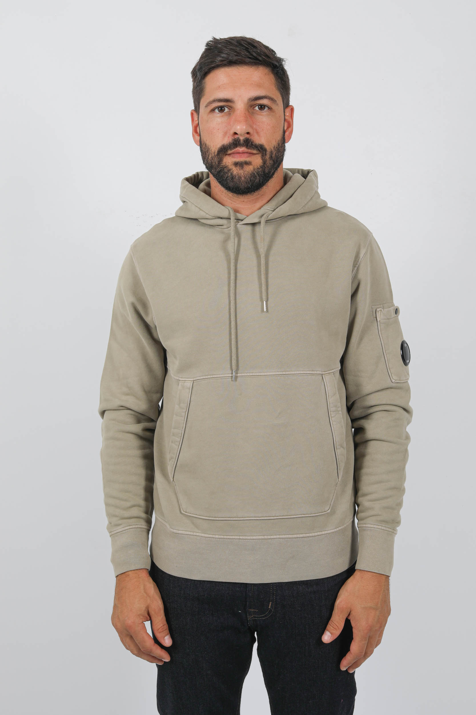 SWEAT A CAPUCHE C.P COMPANY BEIGE DELAVE S009A-335