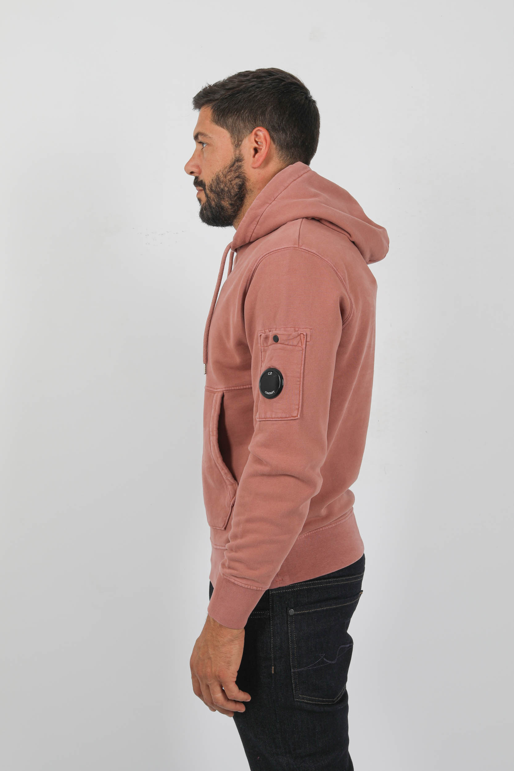 SWEAT A CAPUCHE C.P COMPANY ROSE DELAVE S009A-476