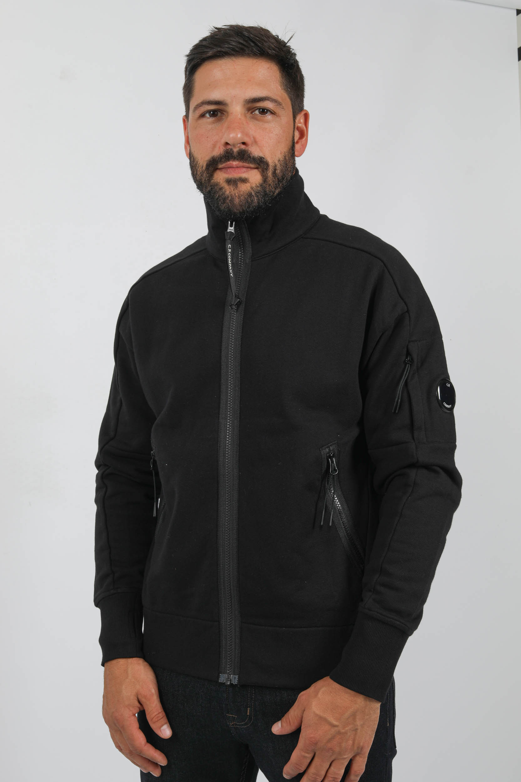 SWEAT C.P COMPANY SANS CAPUCHE ZIPPE S061A-999