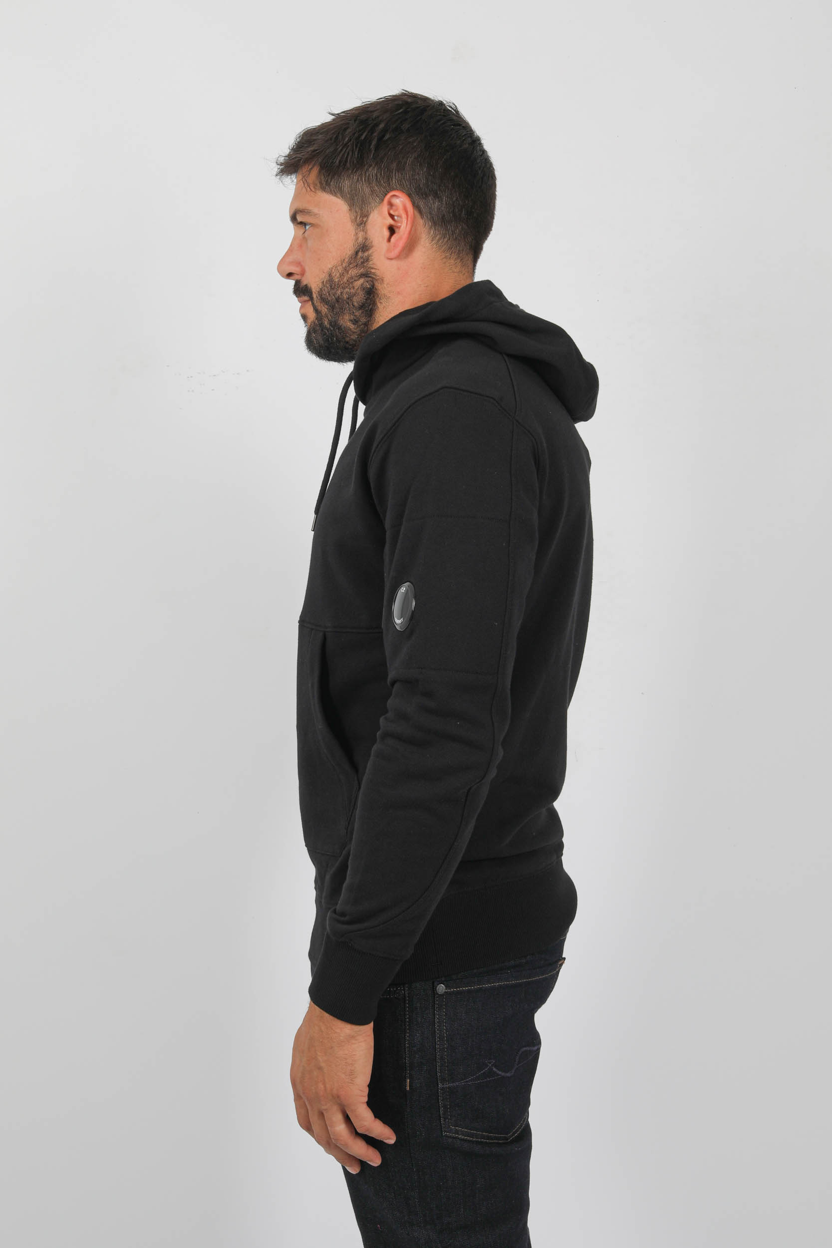 SWEAT A CAPUCHE NOIR C.P COMPANY S023A-999