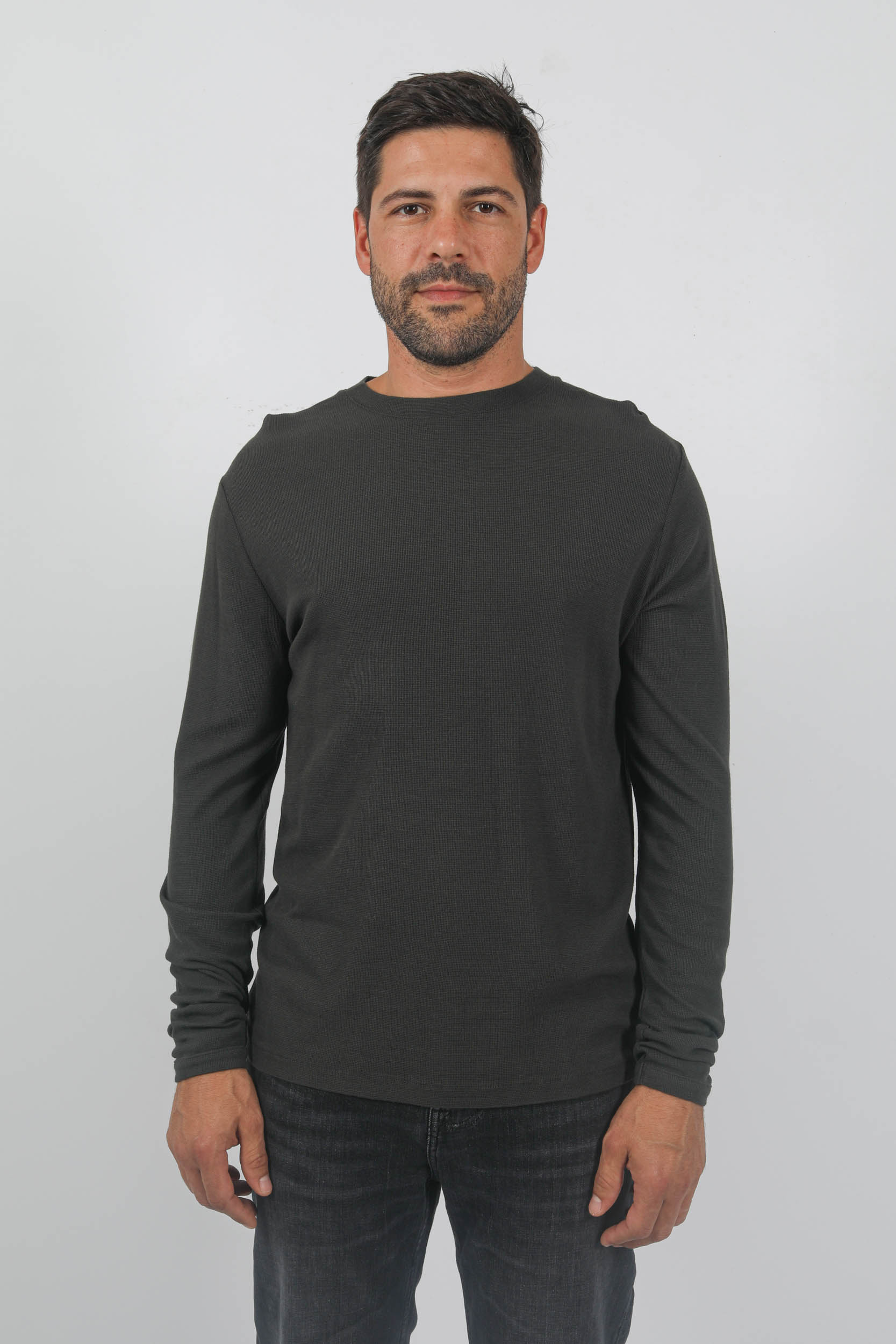 PULL EN COTON NN07 KAKI CLIVE-DK ARMY