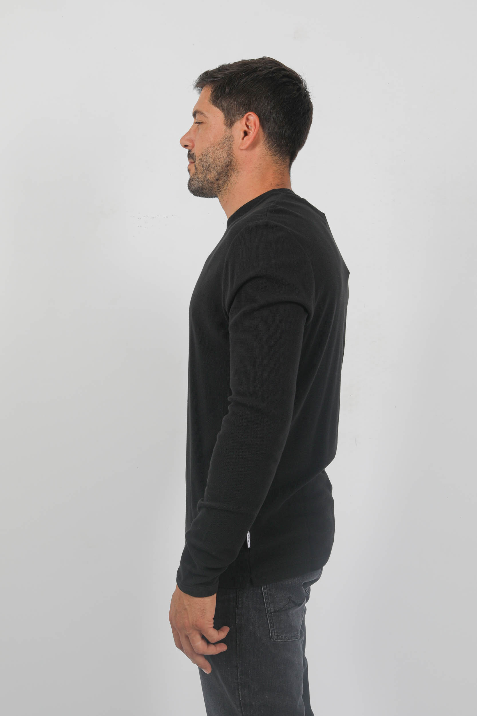 PULL EN COTON NN07 NOIR CLIVE-BLACK