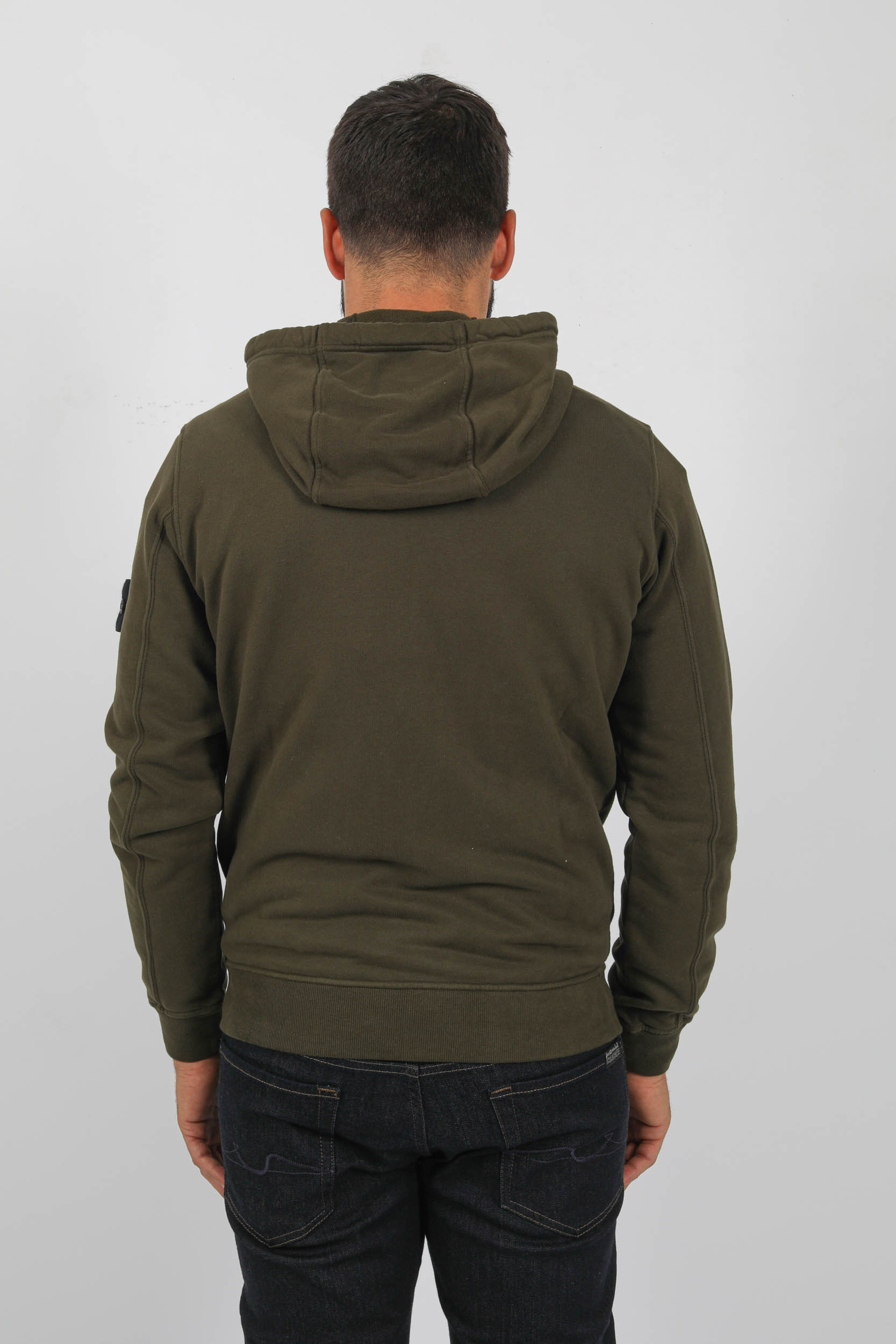 SWEAT STONE ISLAND ZIPPE KAKI 791561620-V0058