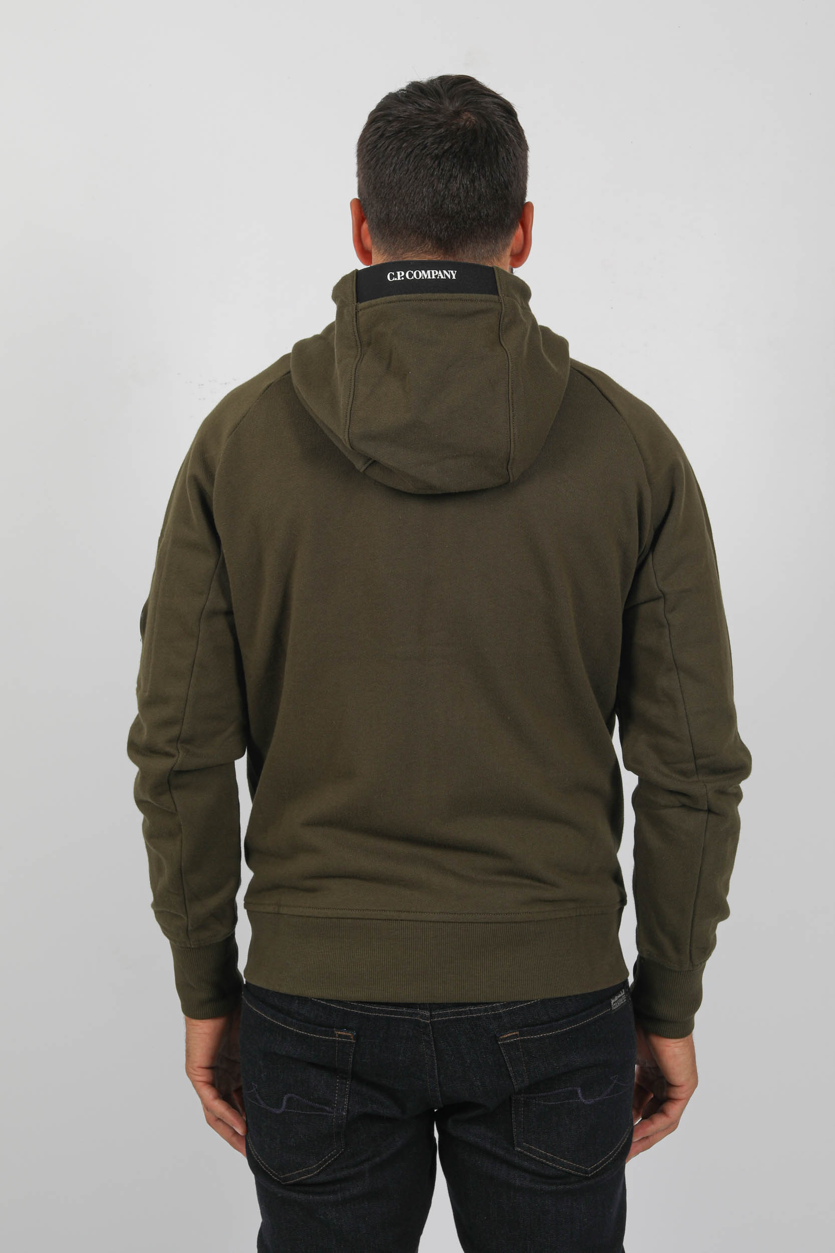 SWEAT C.P COMPANY ZIPPE HUBOT KAKI S400A-683