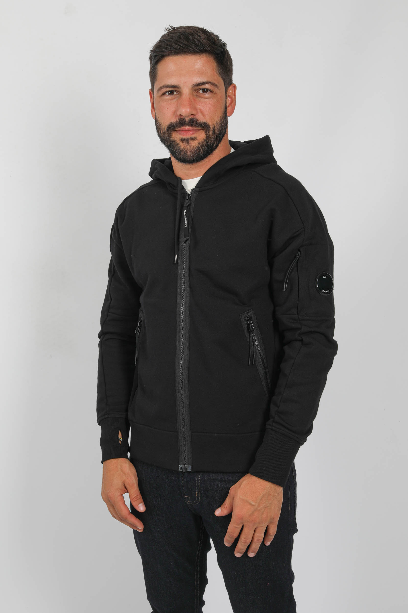SWEAT C.P COMPANY ZIPPE HUBLOT NOIR S400A-999