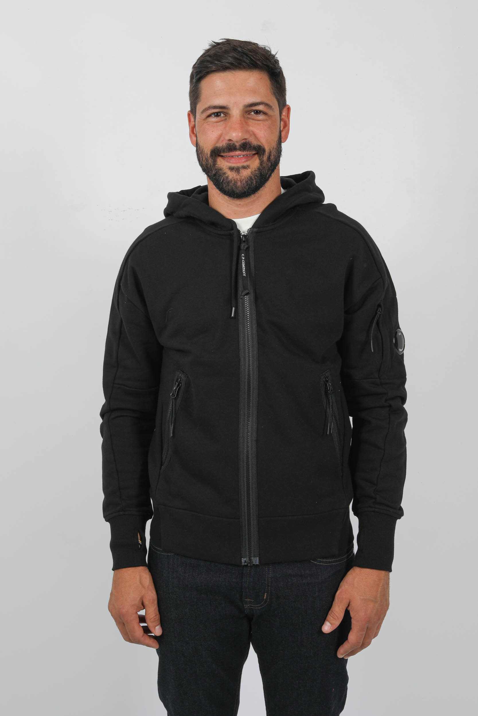 SWEAT C.P COMPANY ZIPPE HUBLOT NOIR S400A-999