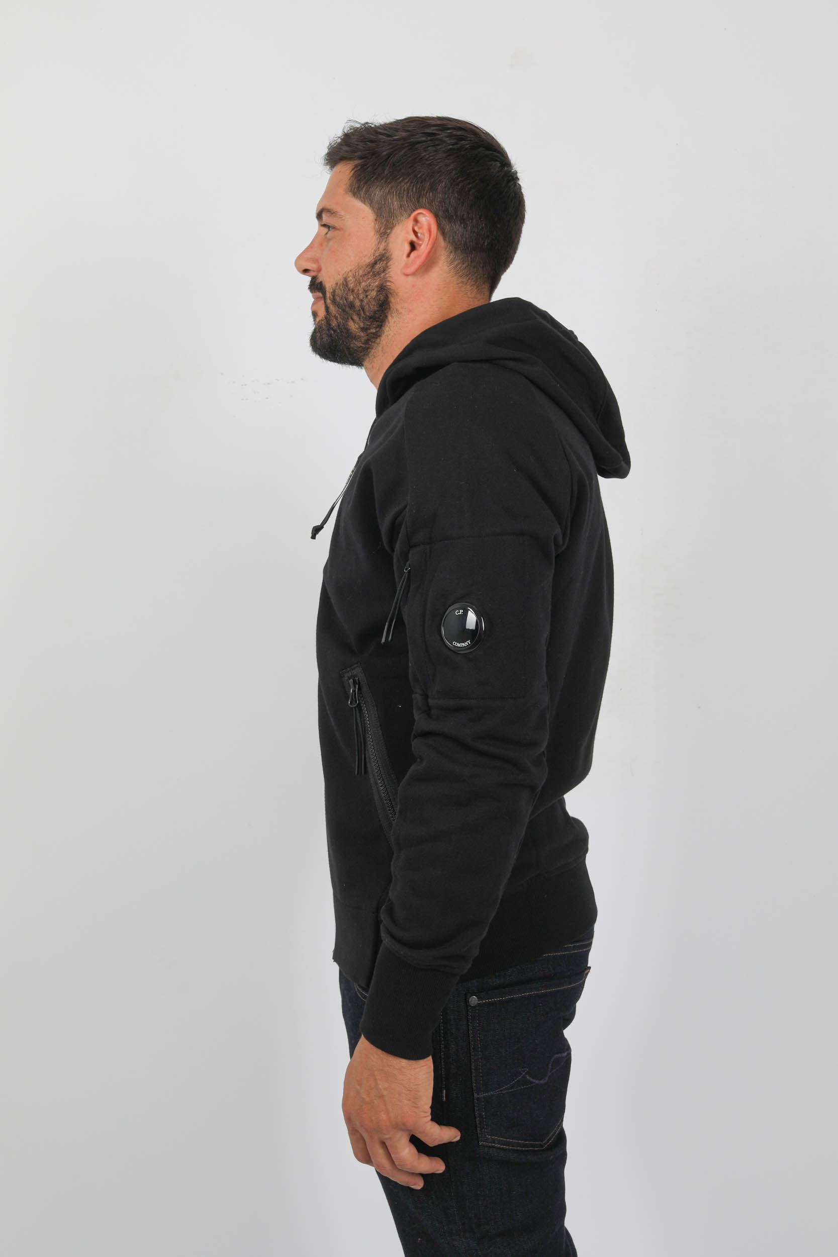 SWEAT C.P COMPANY ZIPPE HUBLOT NOIR S400A-999