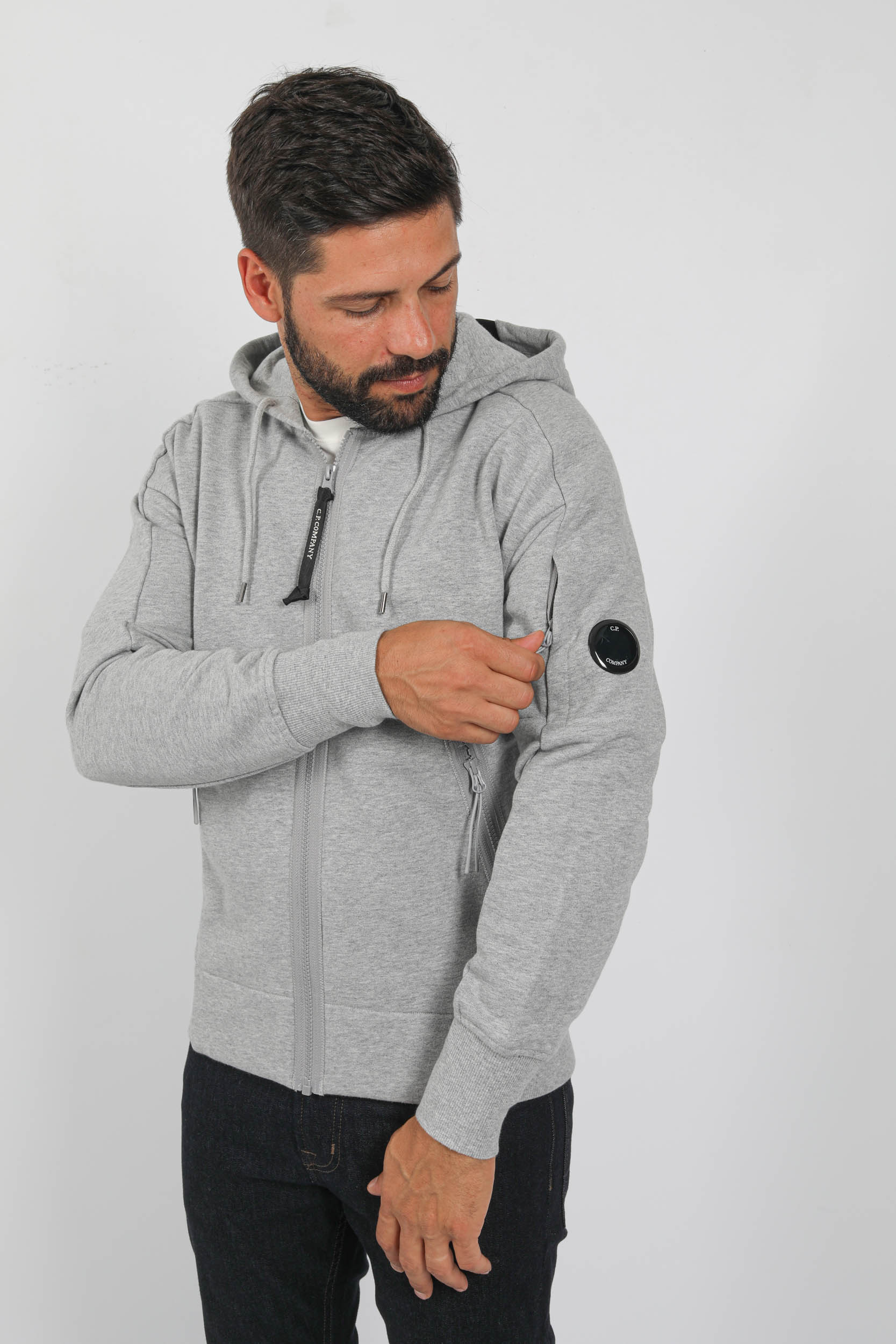 SWEAT C.P COMPANY ZIPPE HUBLOT GRIS S400A-M93