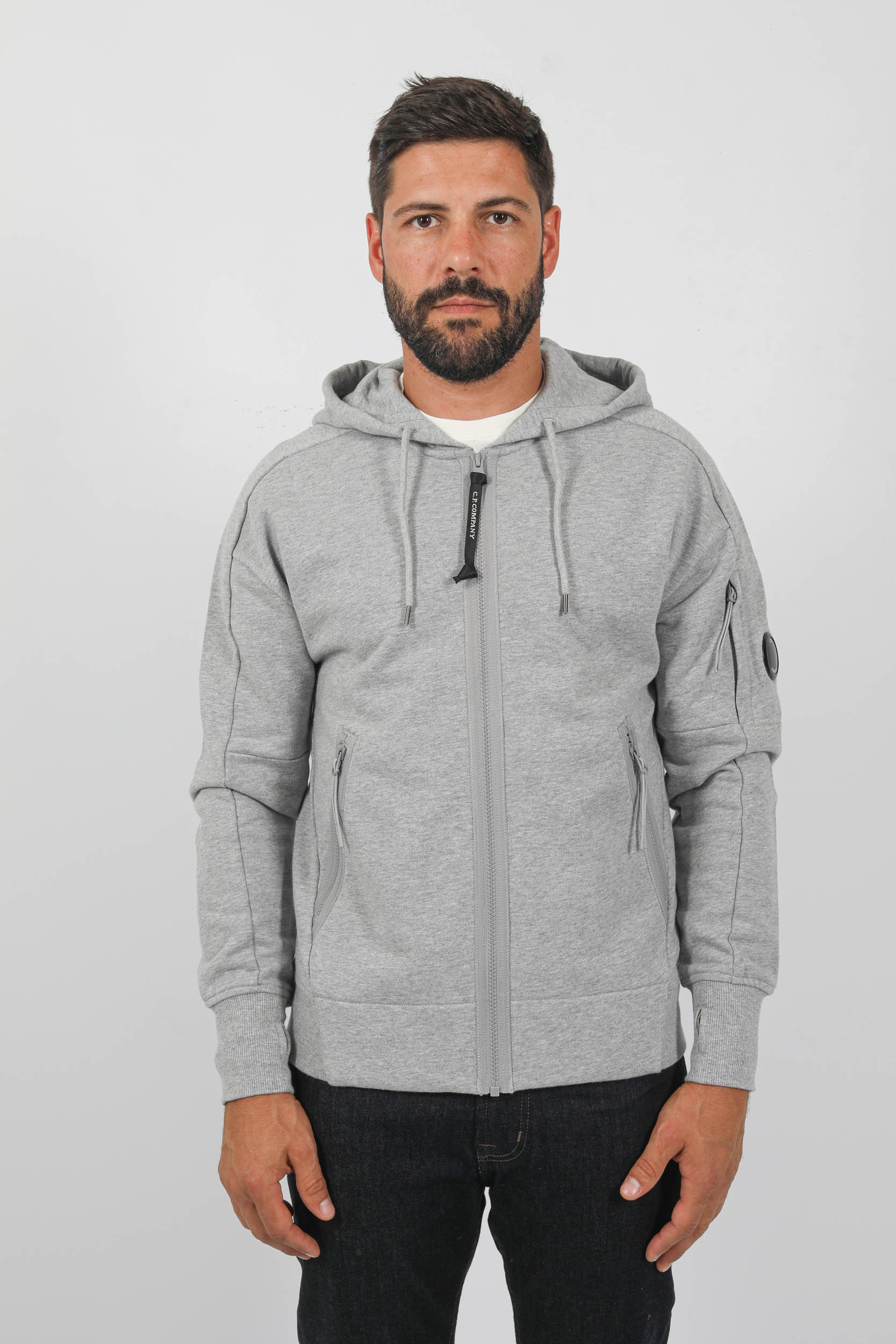 SWEAT C.P COMPANY ZIPPE HUBLOT GRIS S400A-M93