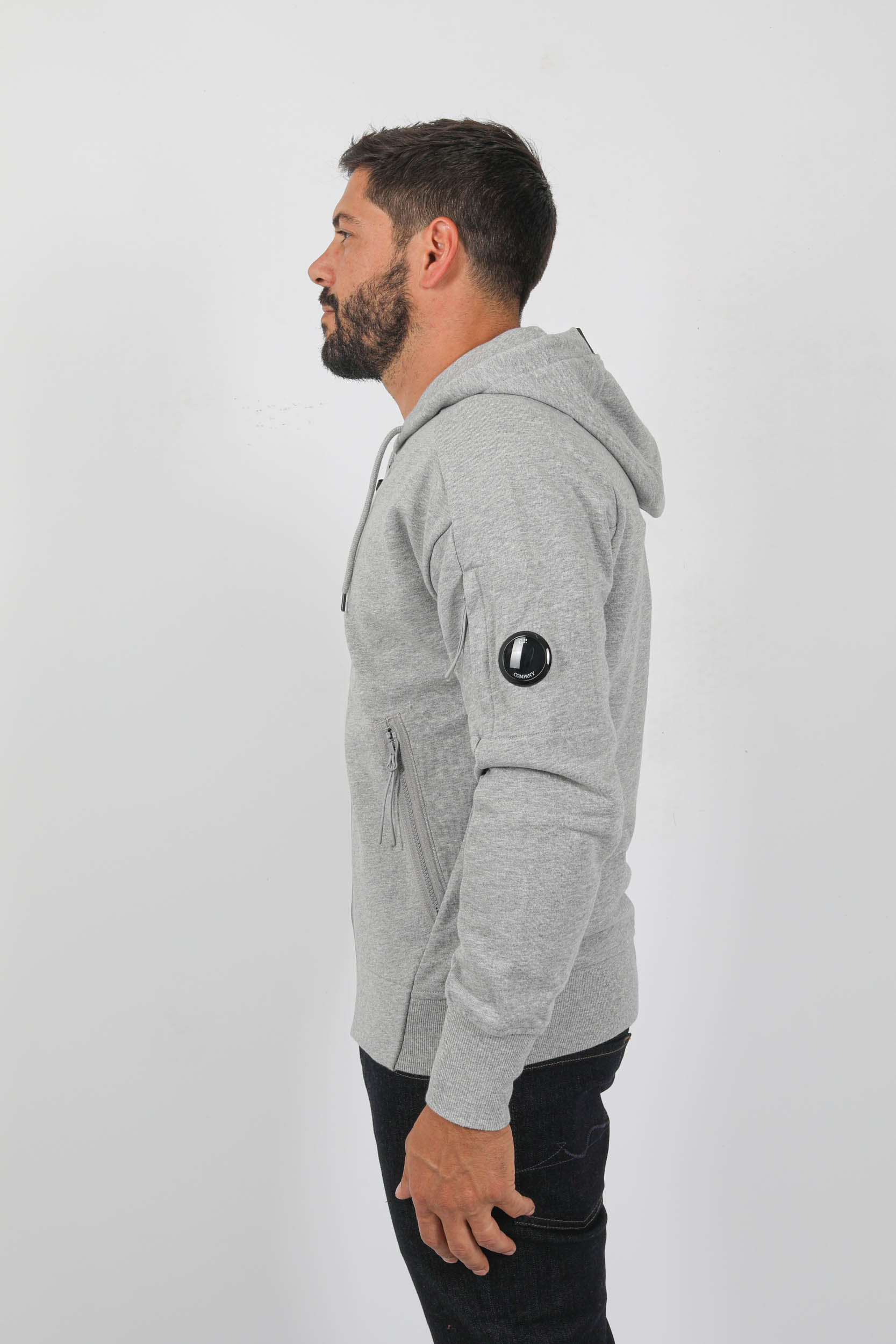 SWEAT C.P COMPANY ZIPPE HUBLOT GRIS S400A-M93