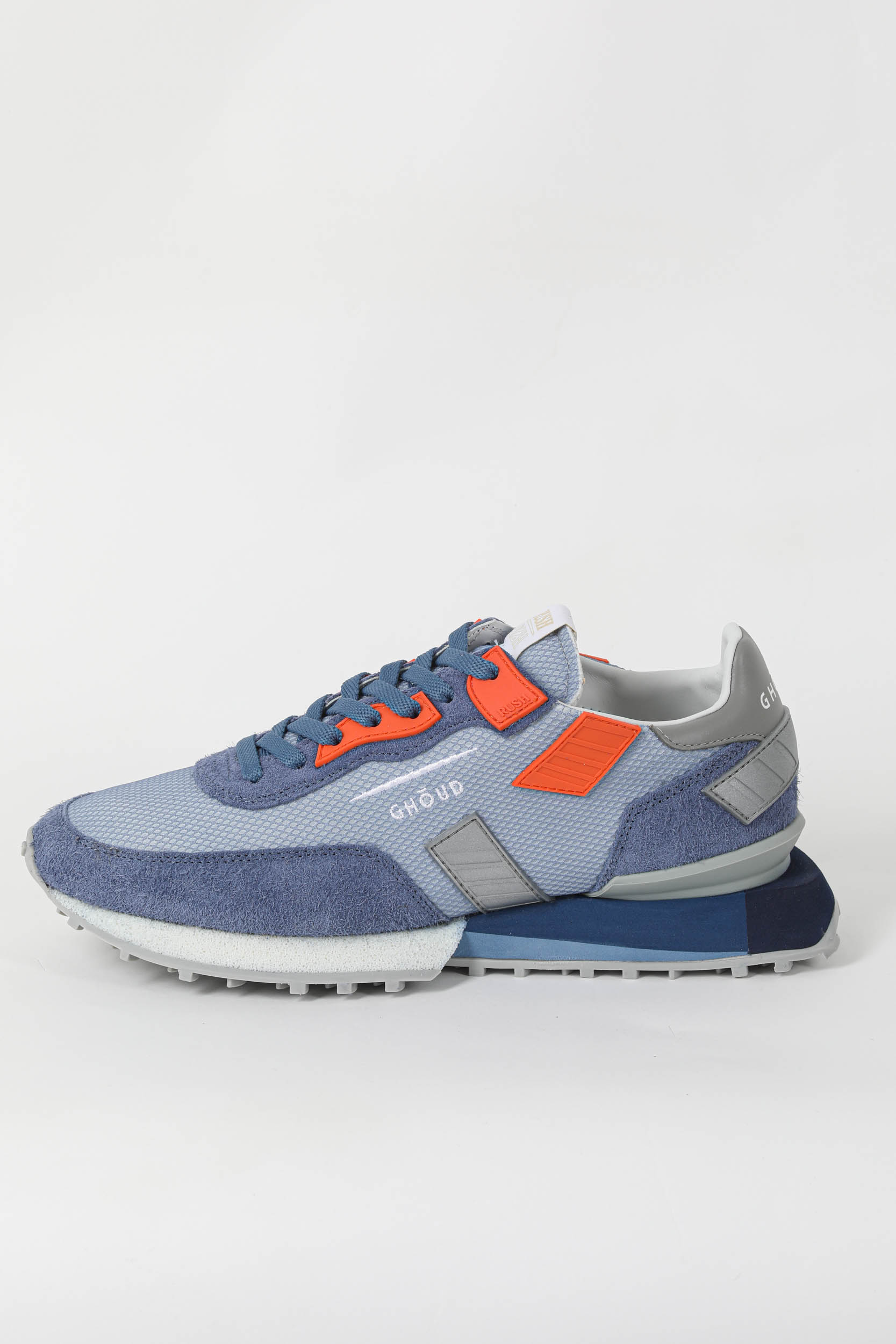 BASKETS GHOUD RUSH SUEDE BLEU/ORANGE RGLM-MS28