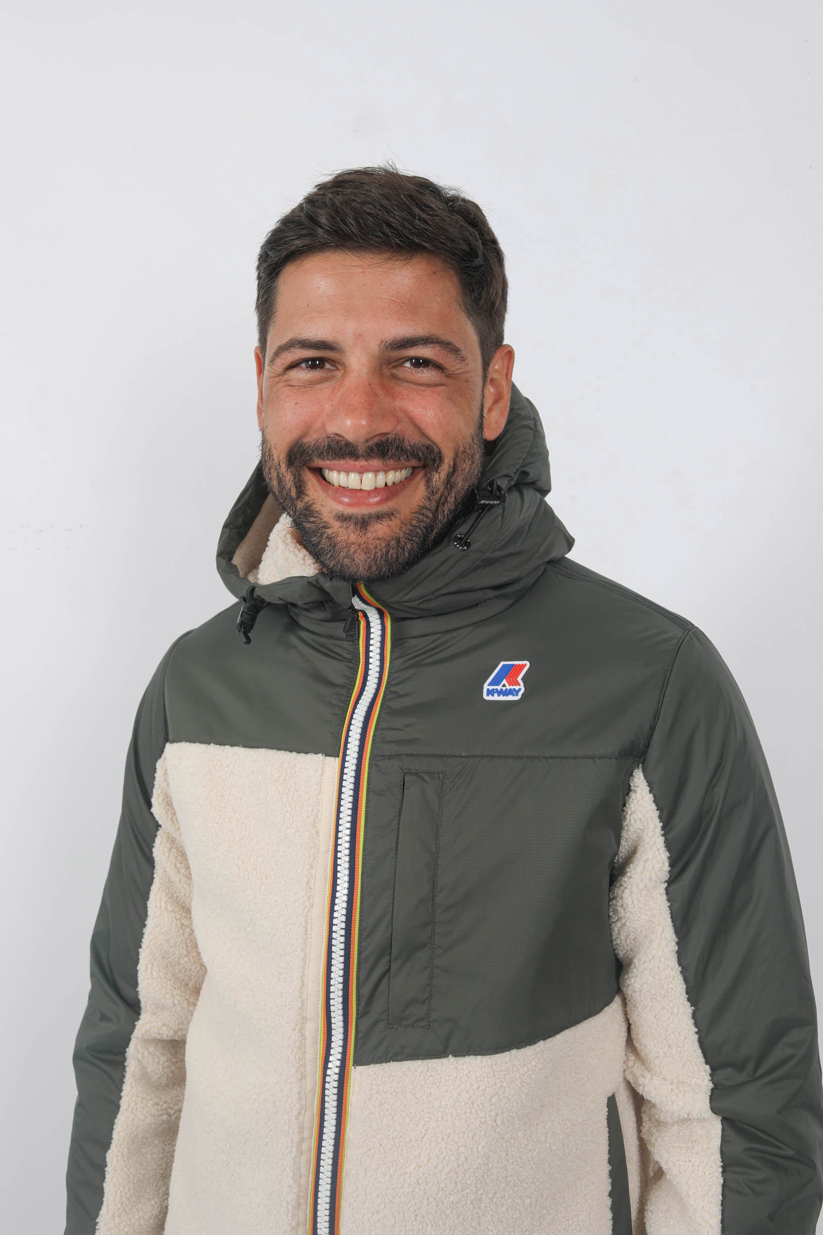 BLOUSON KWAY BI-MATIERE KAKI K21211-B0A