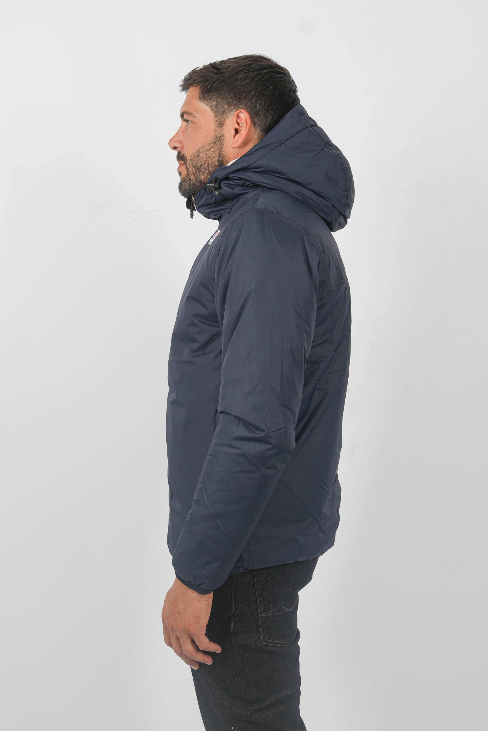 BLOUSON KWAY DOUBLE POLAIRE MARINE K3118TW-K89