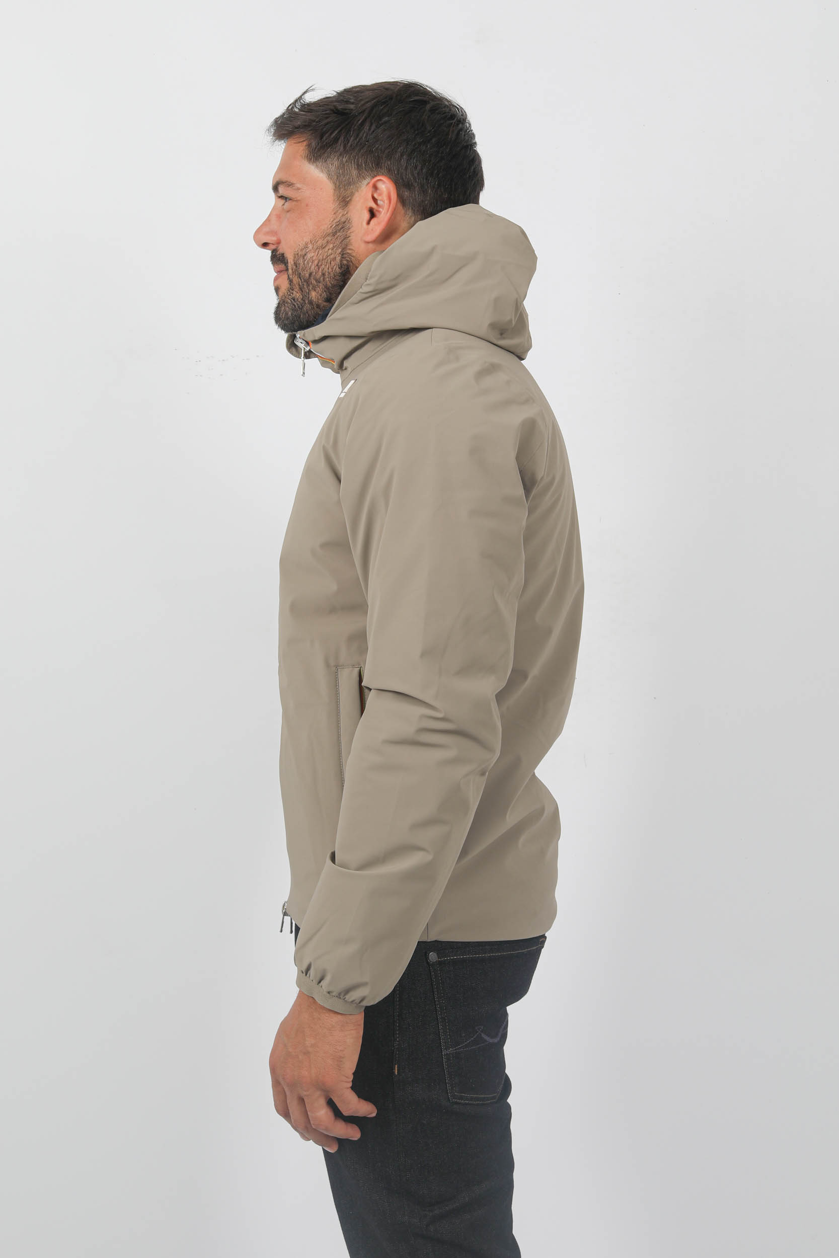 BLOUSON KWAY REVERSIBLE BEIGE ET MARINE K21253W-AA2