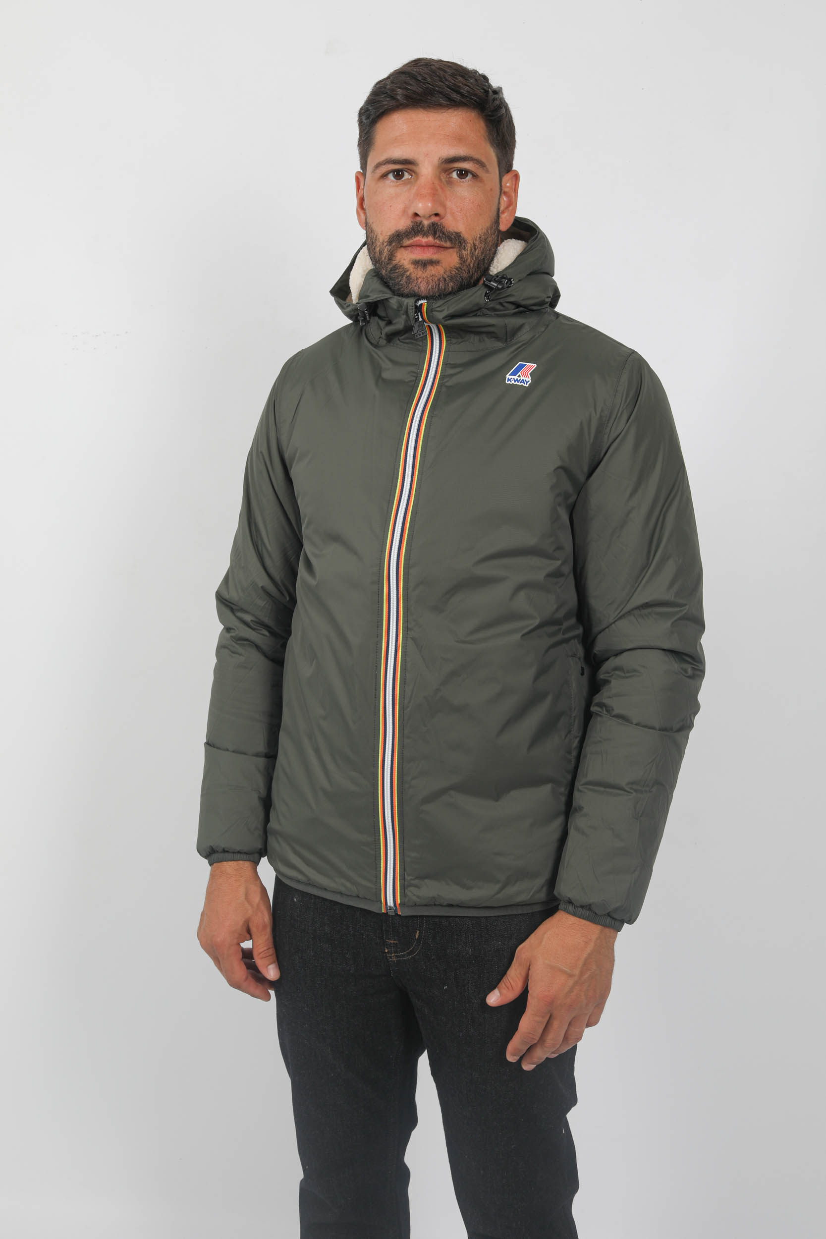 BLOUSON KWAY DOUBLE POLAIRE KAKI K3118TW-WMR