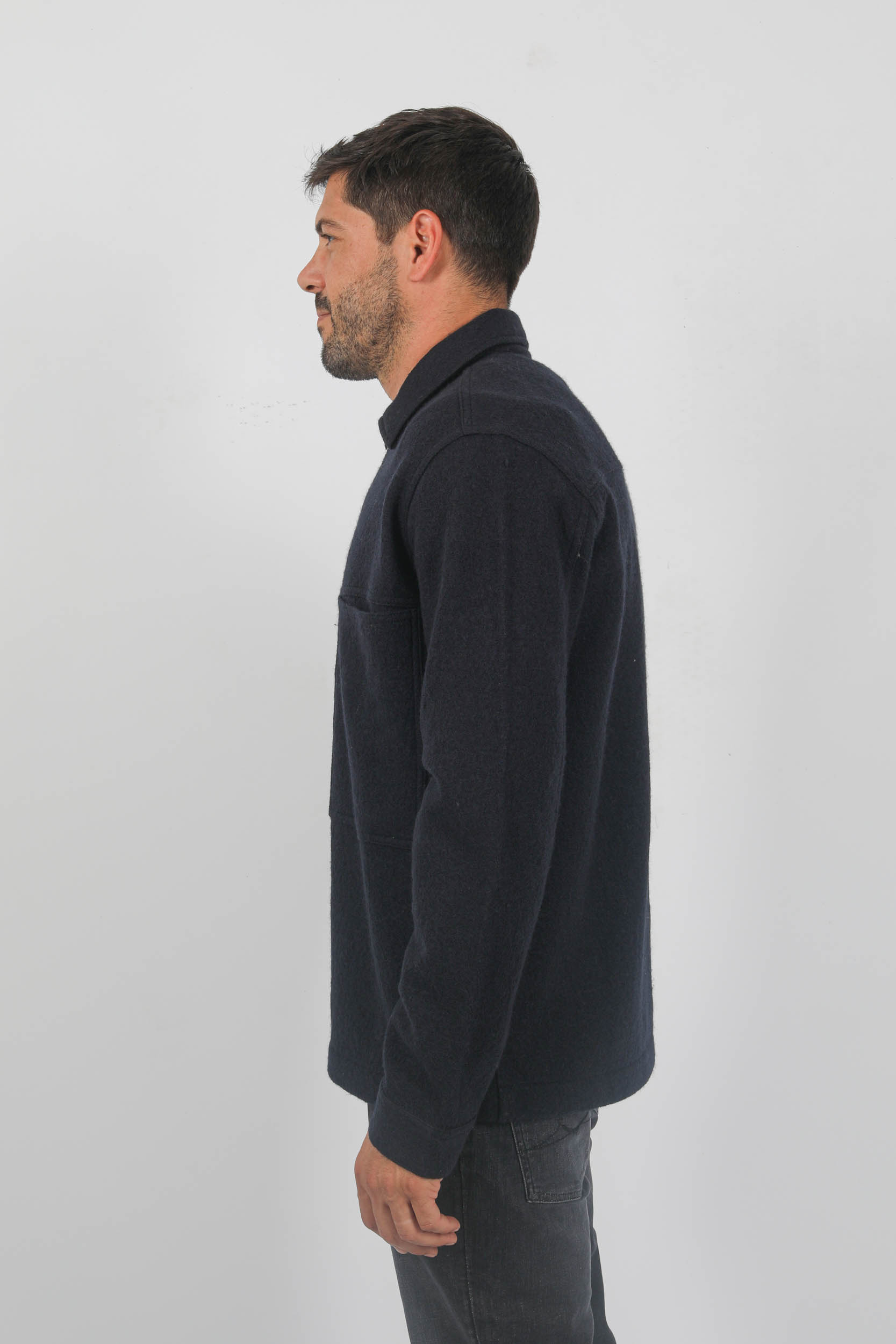 GILET EN LAINE ZIPPE NN07 MARINE ISAK-NAVY