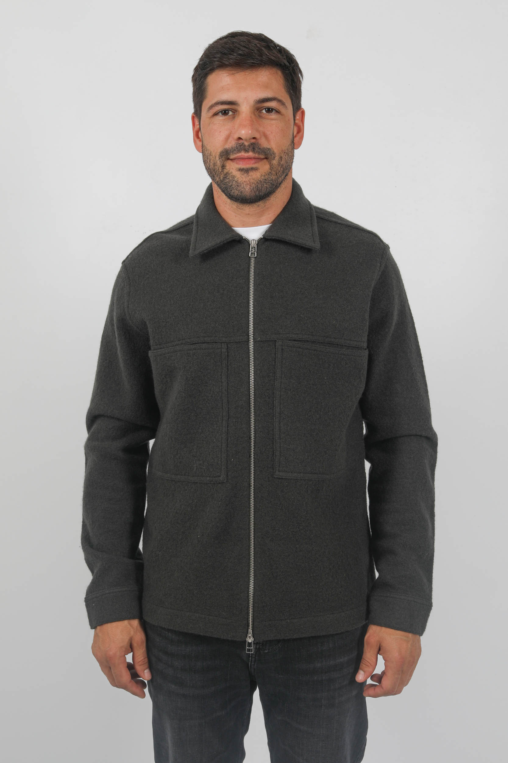 GILET EN LAINE ZIPPE NN07 KAKI ISAK-ARMY