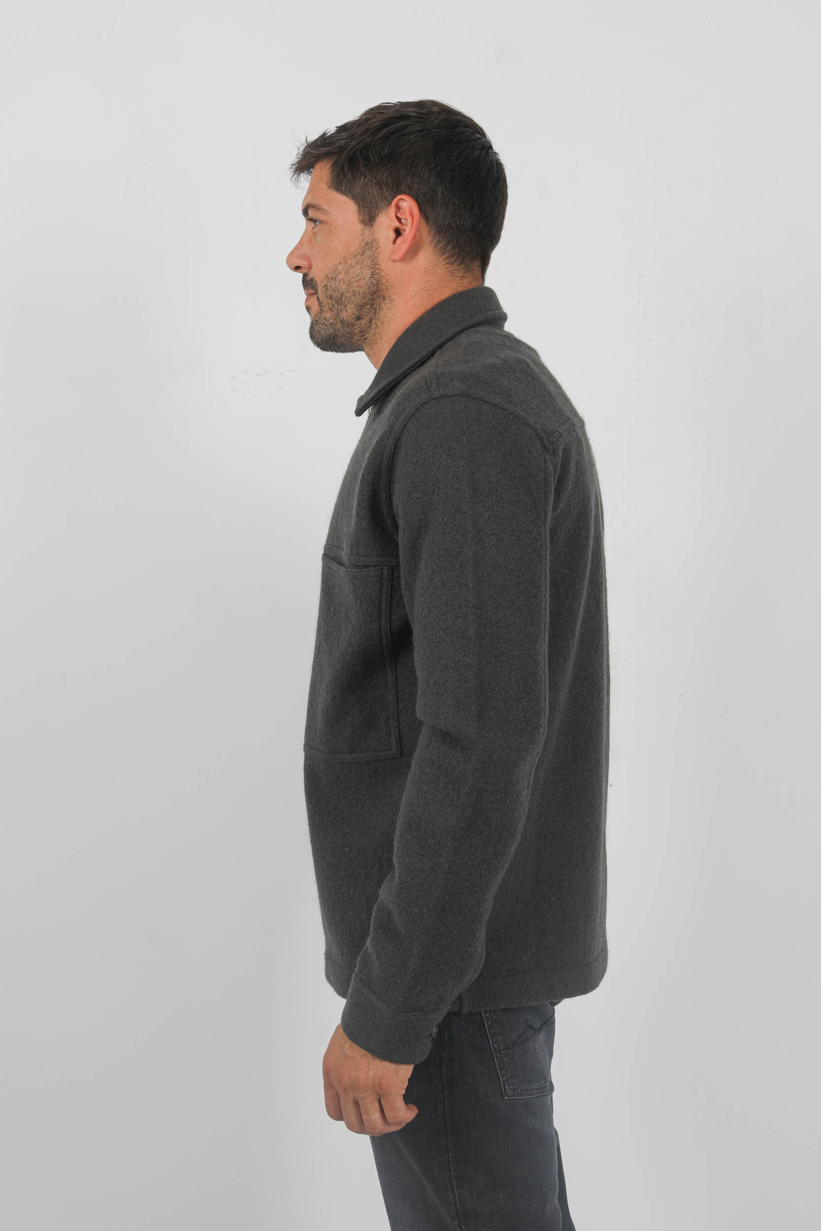 GILET EN LAINE ZIPPE NN07 KAKI ISAK-ARMY