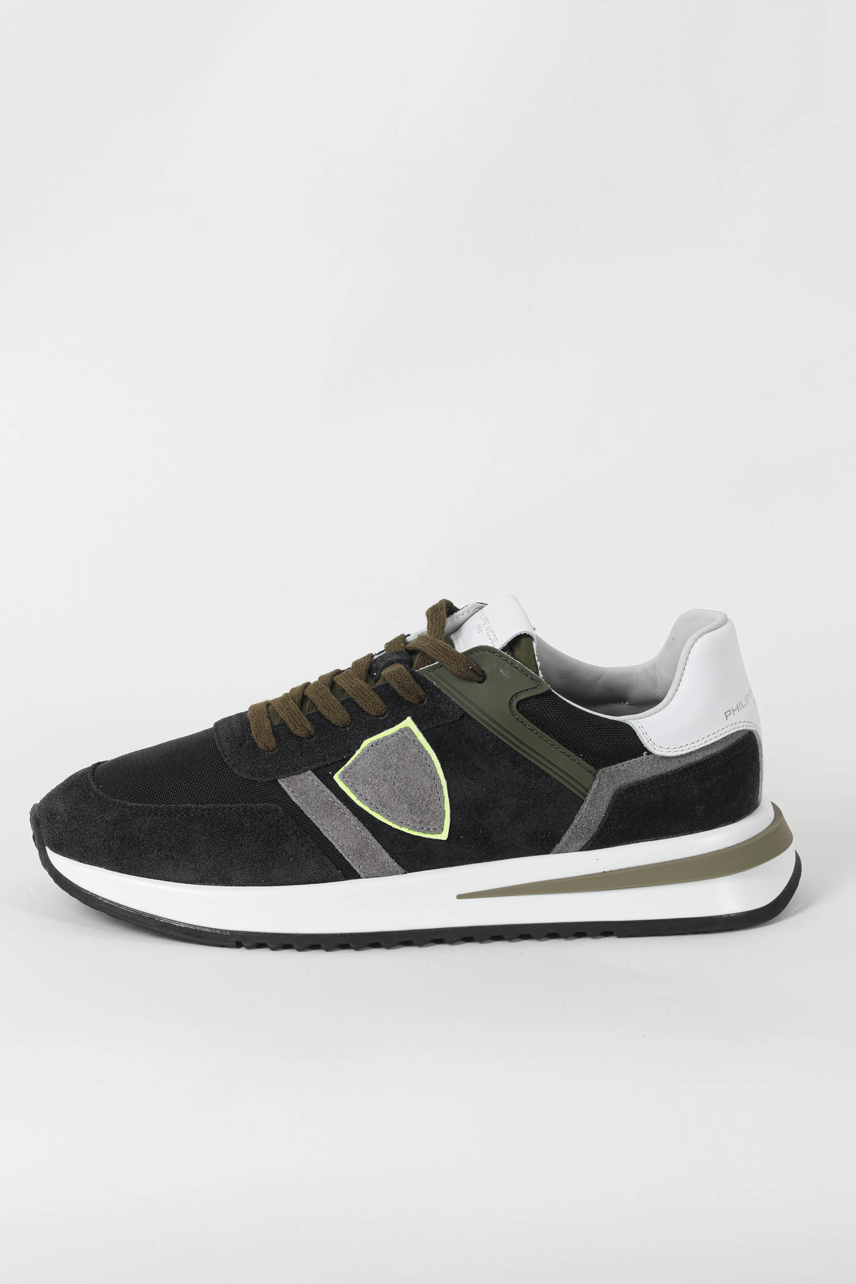 BASKETS PHILIPPE MODEL TROPEZ 2.1 NOIR/KAKI TYLU-RT01