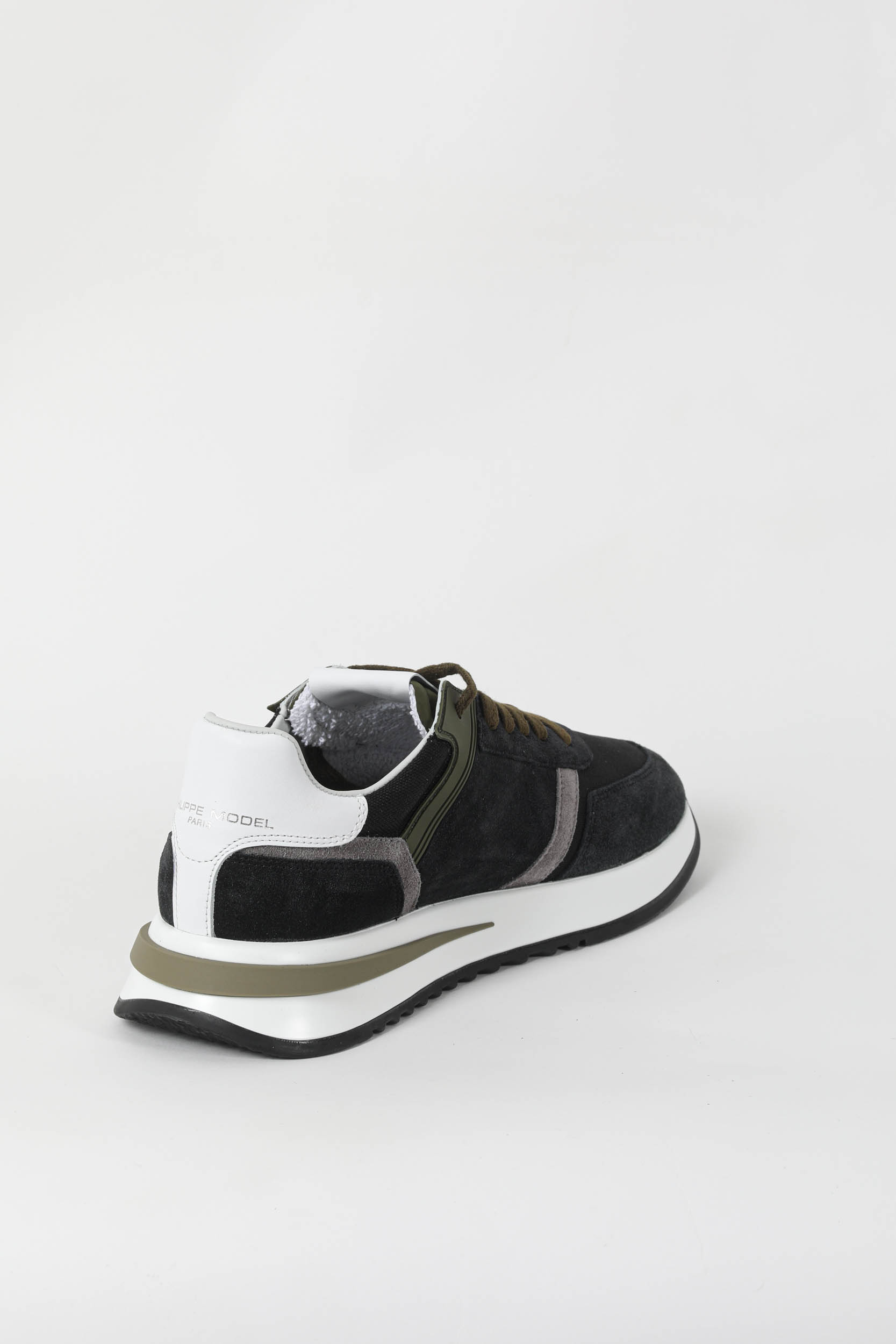 BASKETS PHILIPPE MODEL TROPEZ 2.1 NOIR/KAKI TYLU-RT01