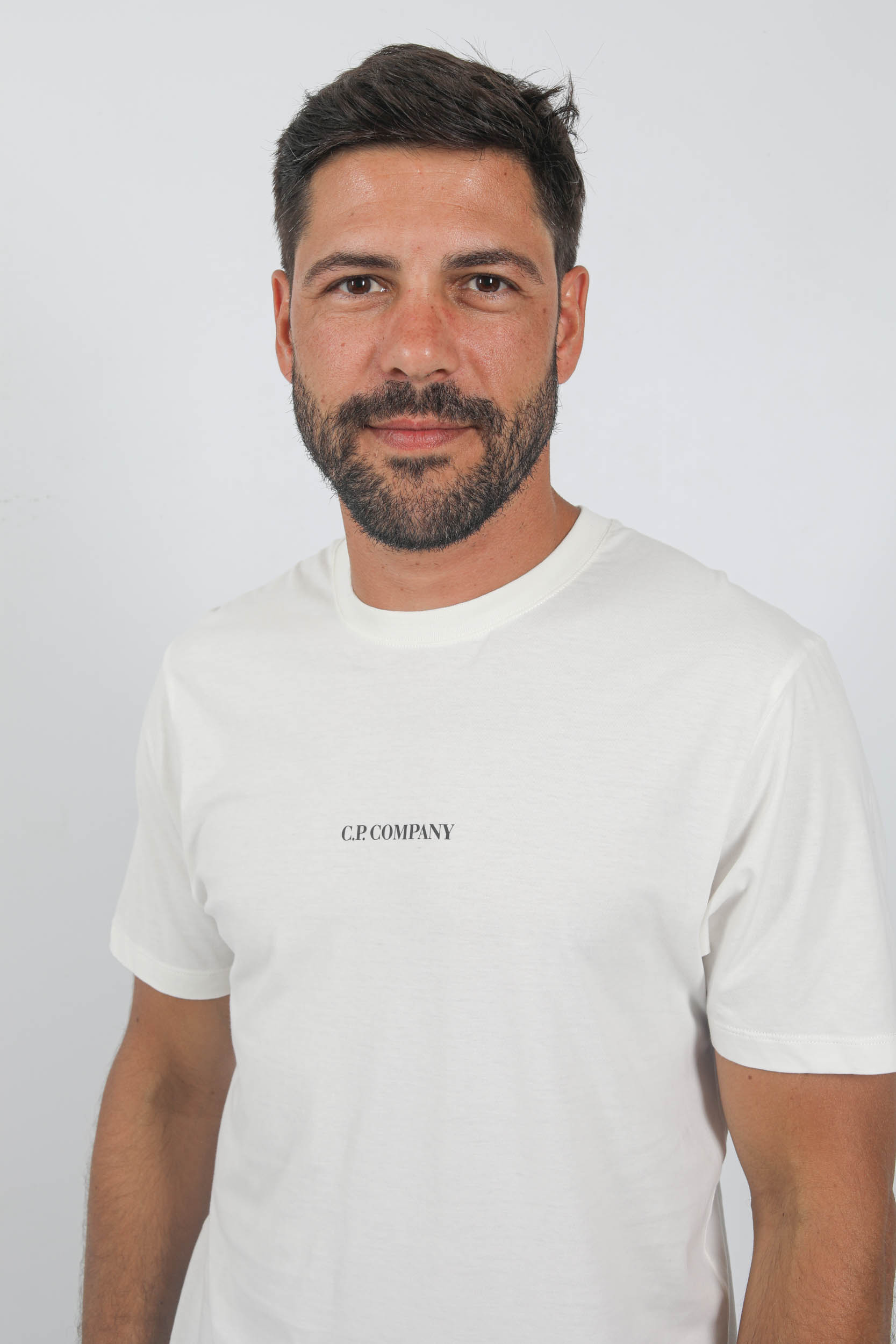 T-SHIRT C.P COMPANY LOGO CENTRAL BLANC S048A-103