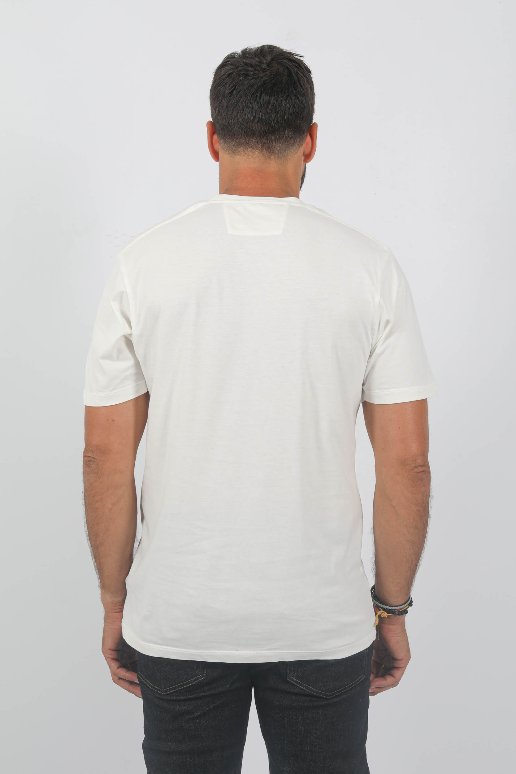 T-SHIRT C.P COMPANY LOGO CENTRAL BLANC S048A-103