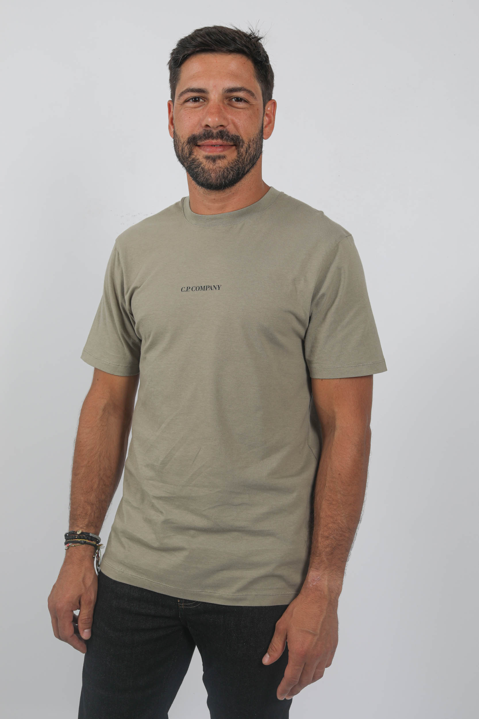 T-SHIRT C.P COMPANY LOGO CENTRAL BEIGE S048A-335