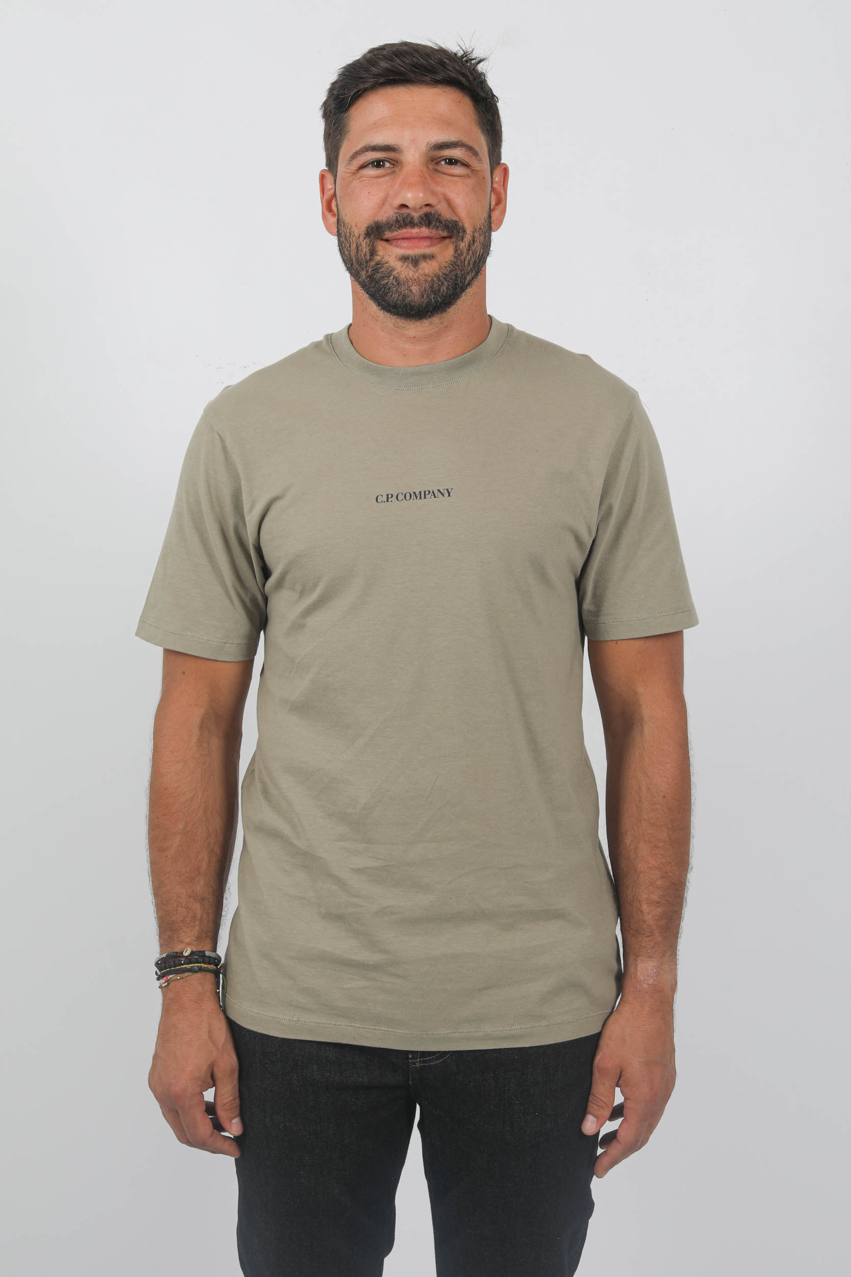 T-SHIRT C.P COMPANY LOGO CENTRAL BEIGE S048A-335