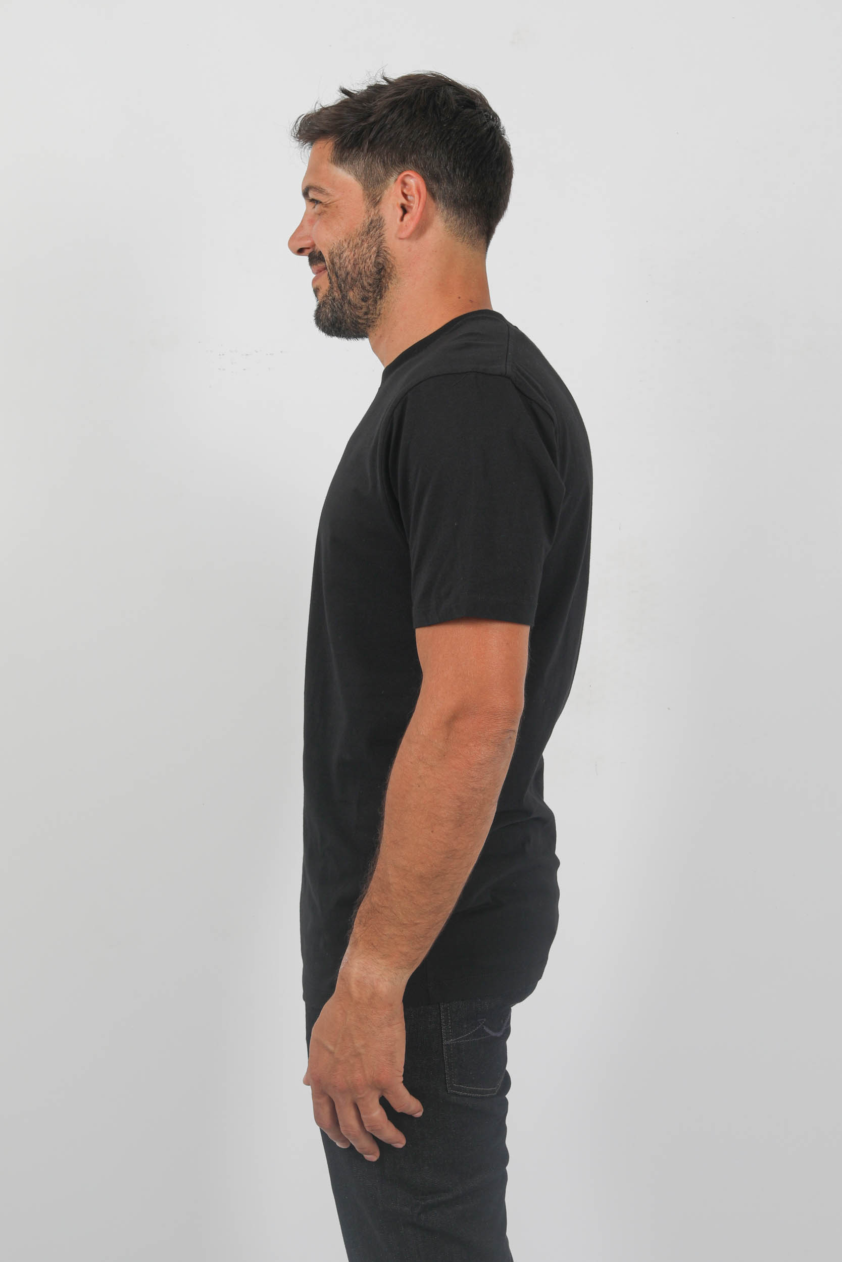 T-SHIRT C.P COMPANY NOIR LOGO CENTRAL S048A-999