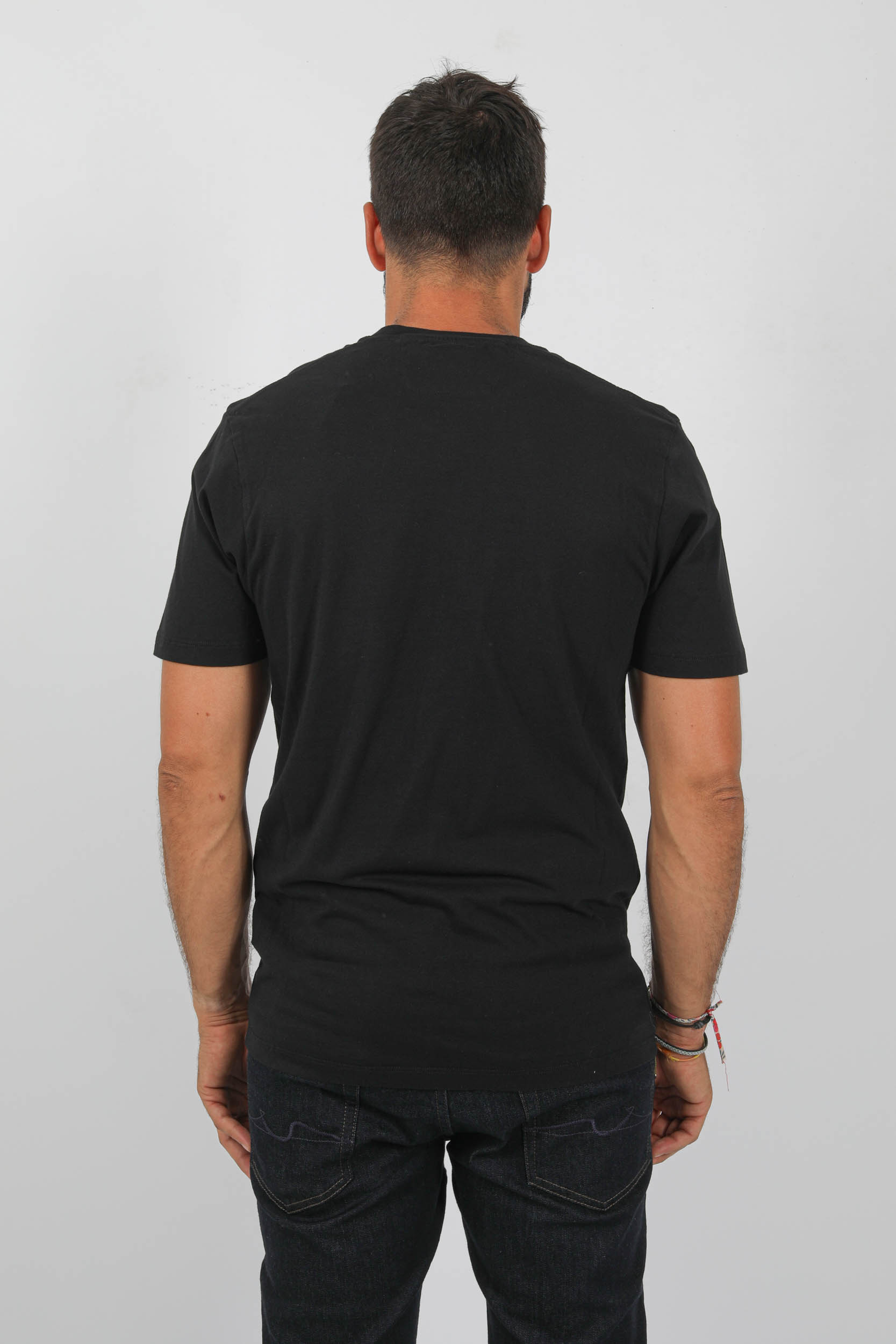 T-SHIRT C.P COMPANY NOIR LOGO IMPRIME S242A-999