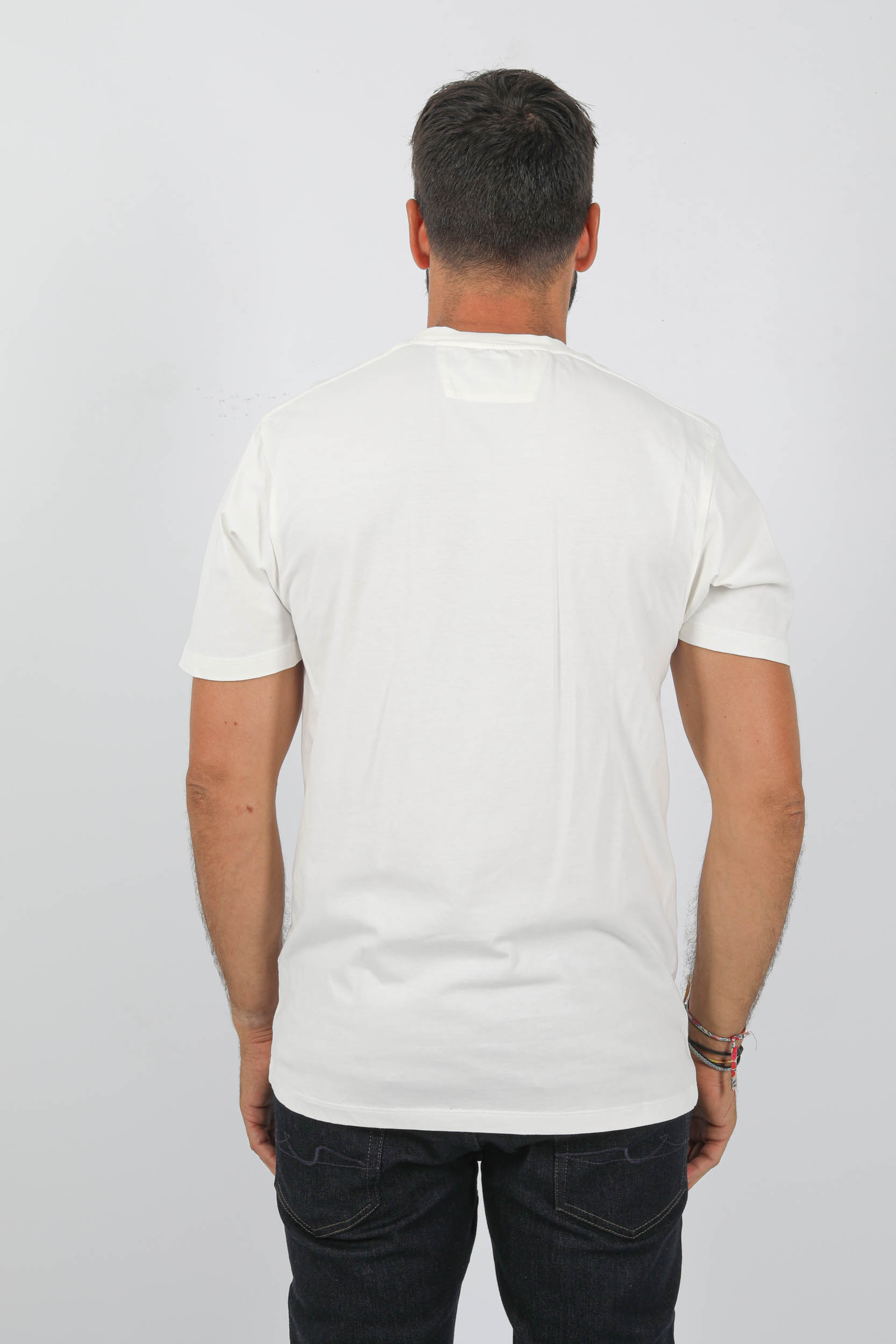 T-SHIRT C.P COMPANY LOGO GRAPHIQUE BLANC S241A-103