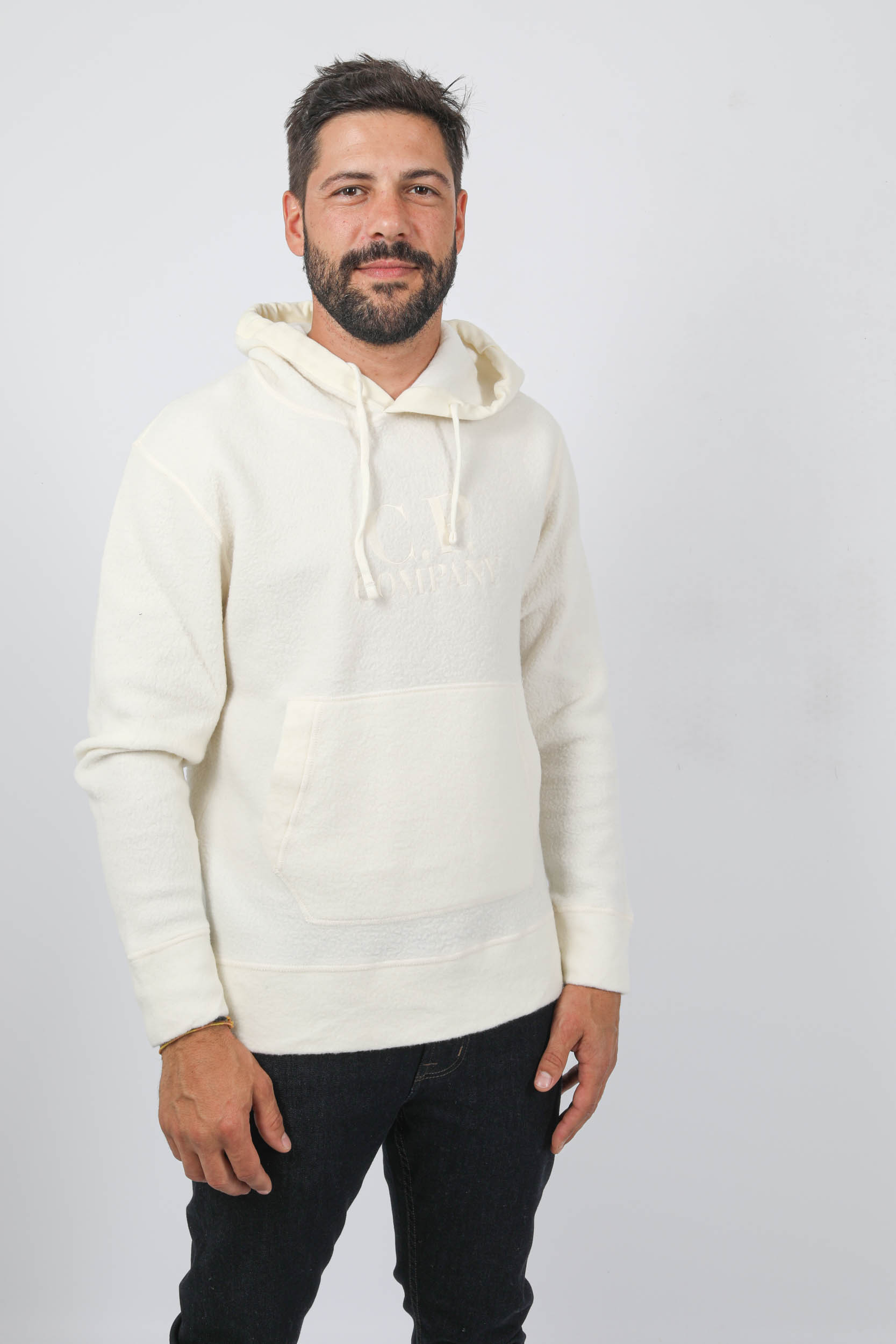 SWEAT EN POLAIRE C.P COMPANY BLANC S321A-103