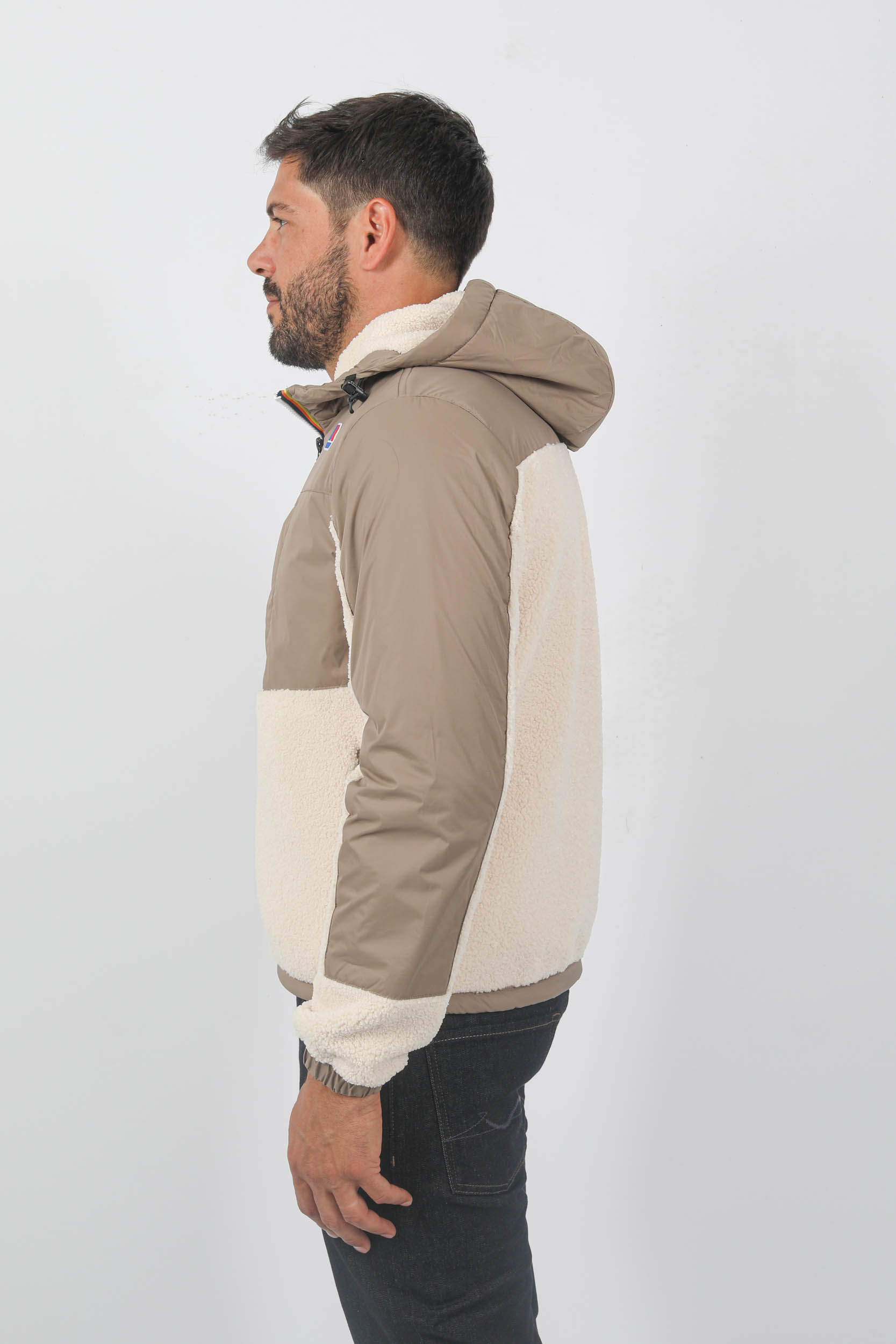 BLOUSON KWAY BI-MATIERE BEIGE K21211-A02