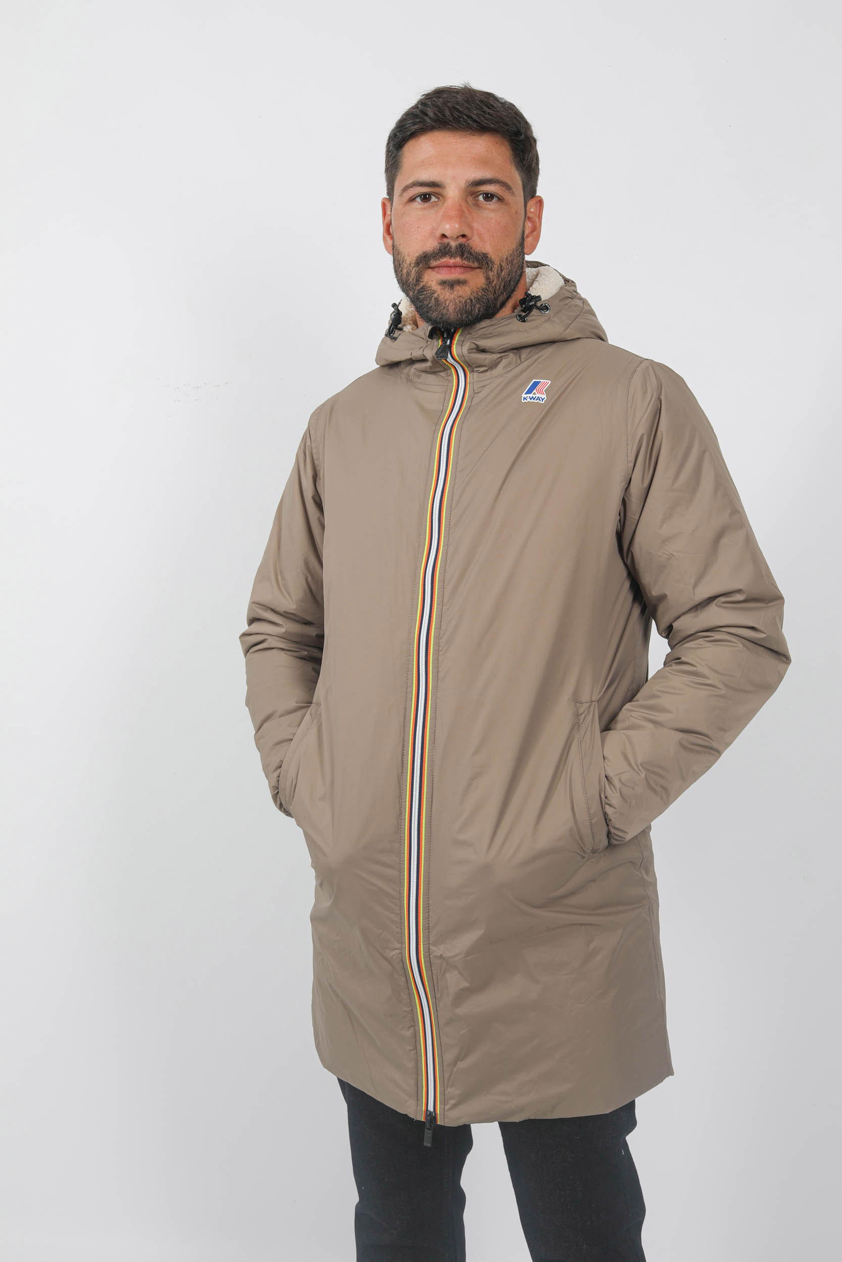 PARKAS KWAY DOUBLE POLAIRE BEIGE K3114KW-WG9