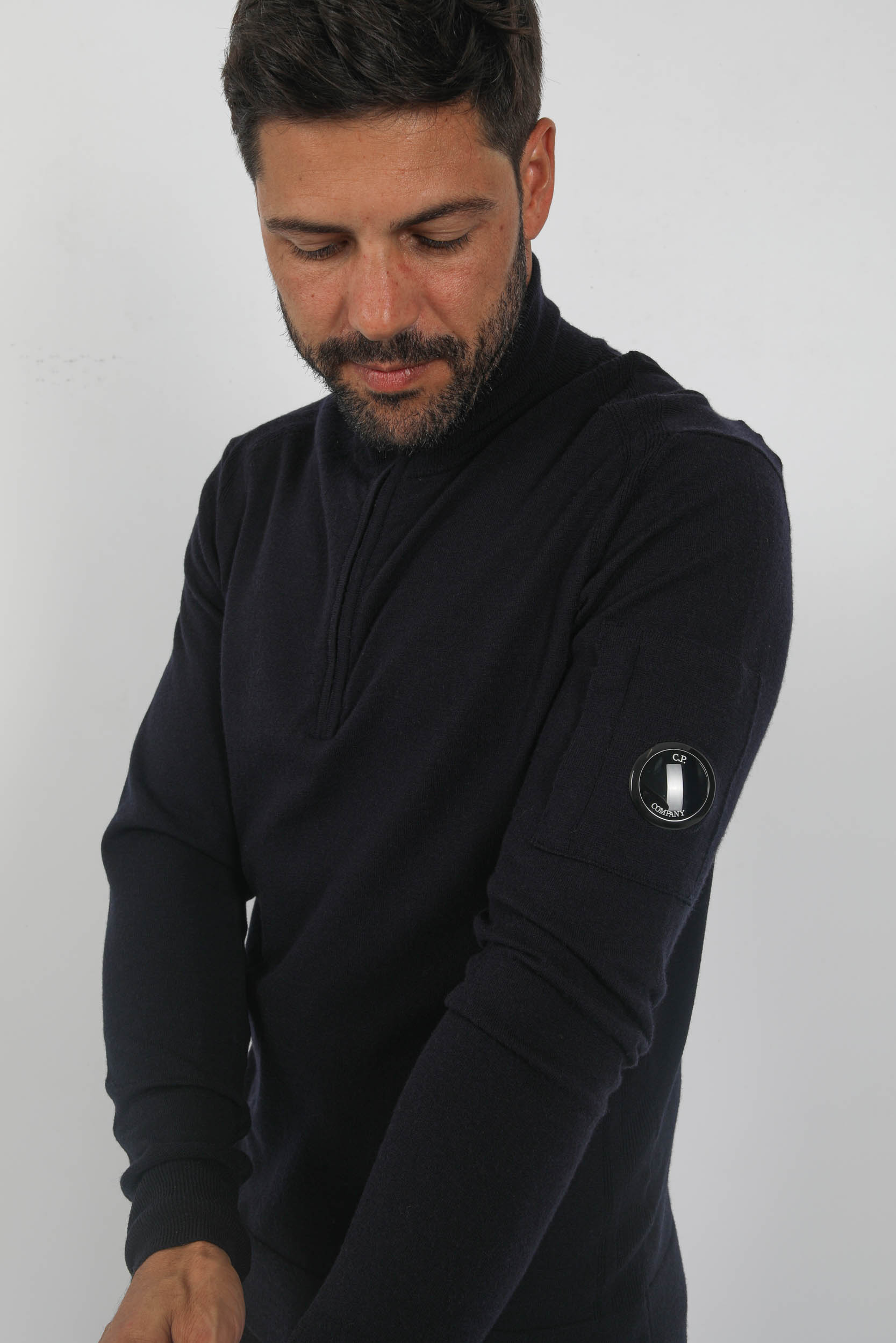 PULL C.P COMPANY DEMI ZIP MARINE N073A-888