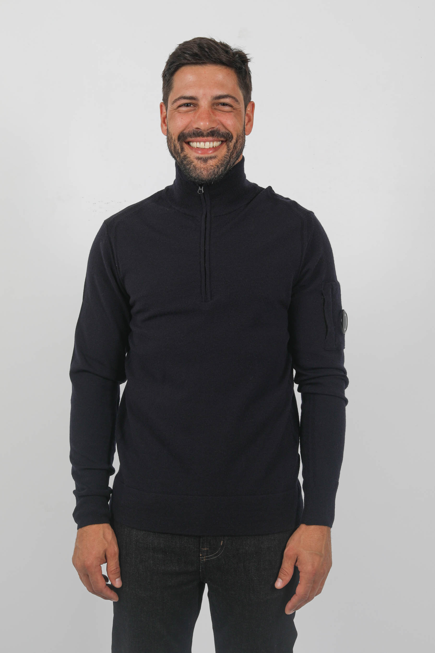 PULL C.P COMPANY DEMI ZIP MARINE N073A-888