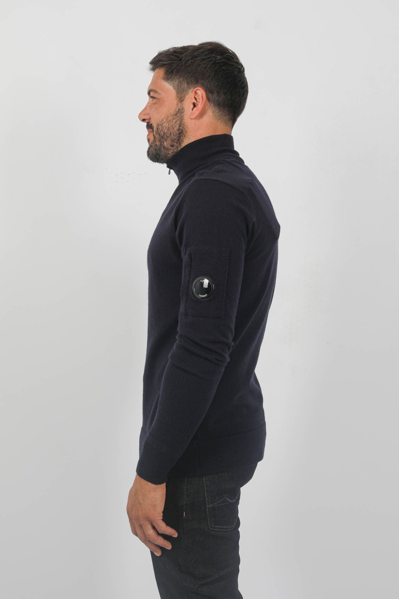 PULL C.P COMPANY DEMI ZIP MARINE N073A-888