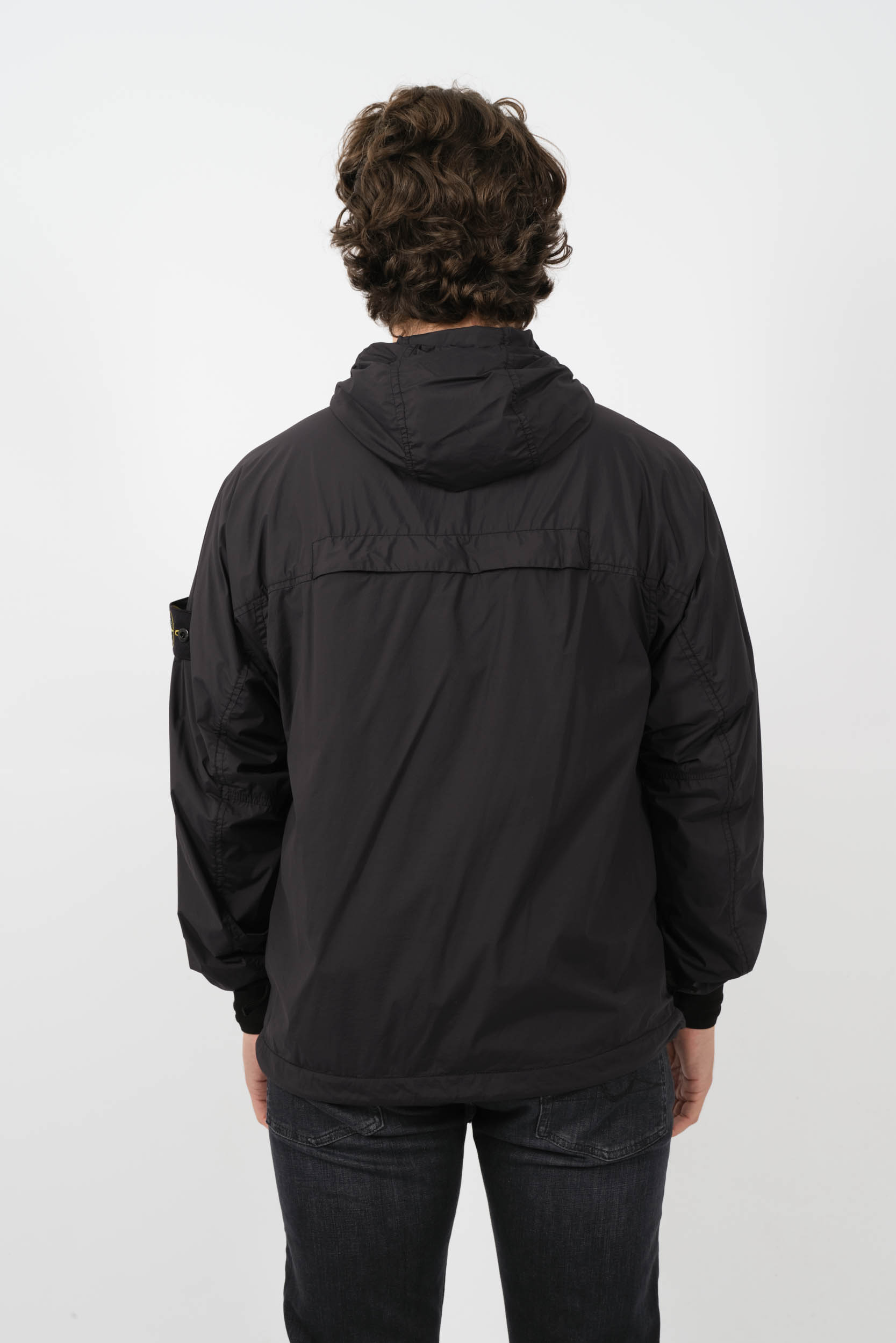 BLOUSON STONE ISLAND A CAPUCHE NYLON NOIR 801540425-V0029