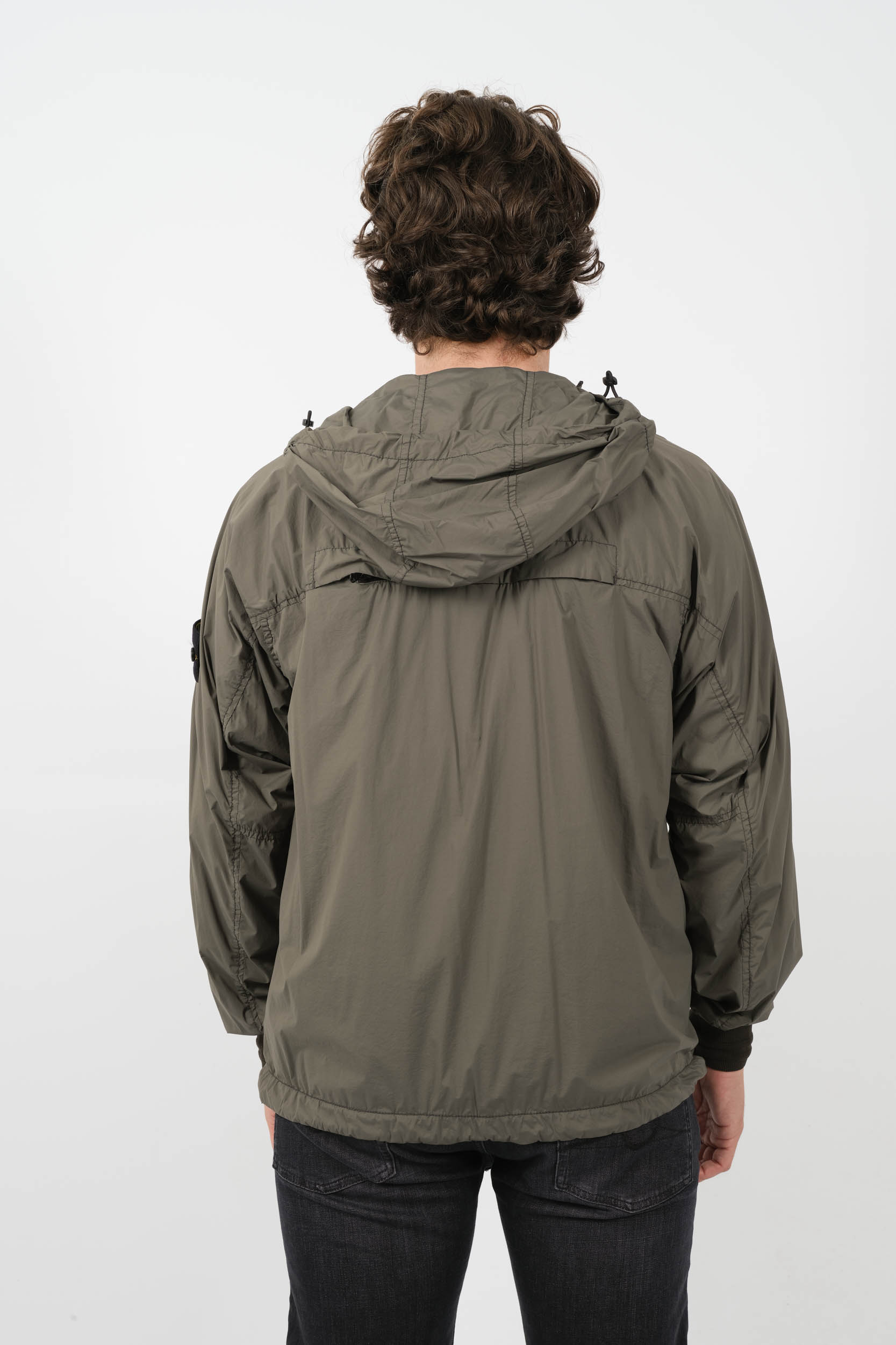 BLOUSON STONE ISLAND A CAPUCHE NYLON KAKI 801540425-V0059