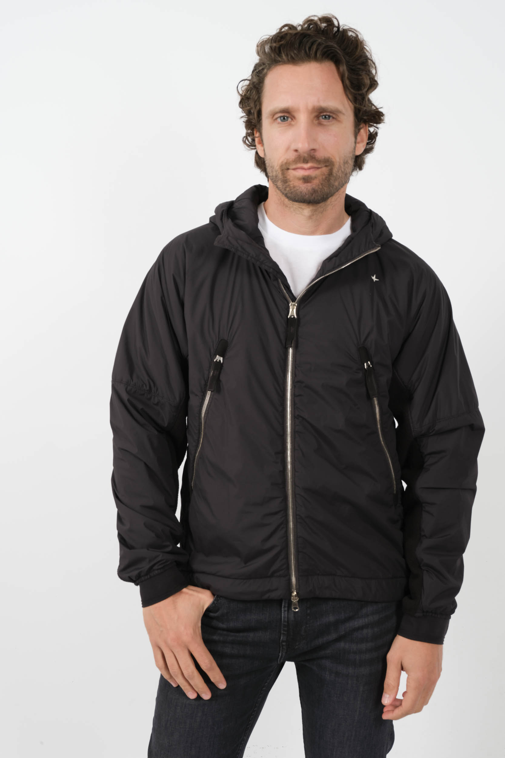 BLOUSON STELLINA STONE ISLAND BI-MATIERE NOIR 8015413G2-V0029