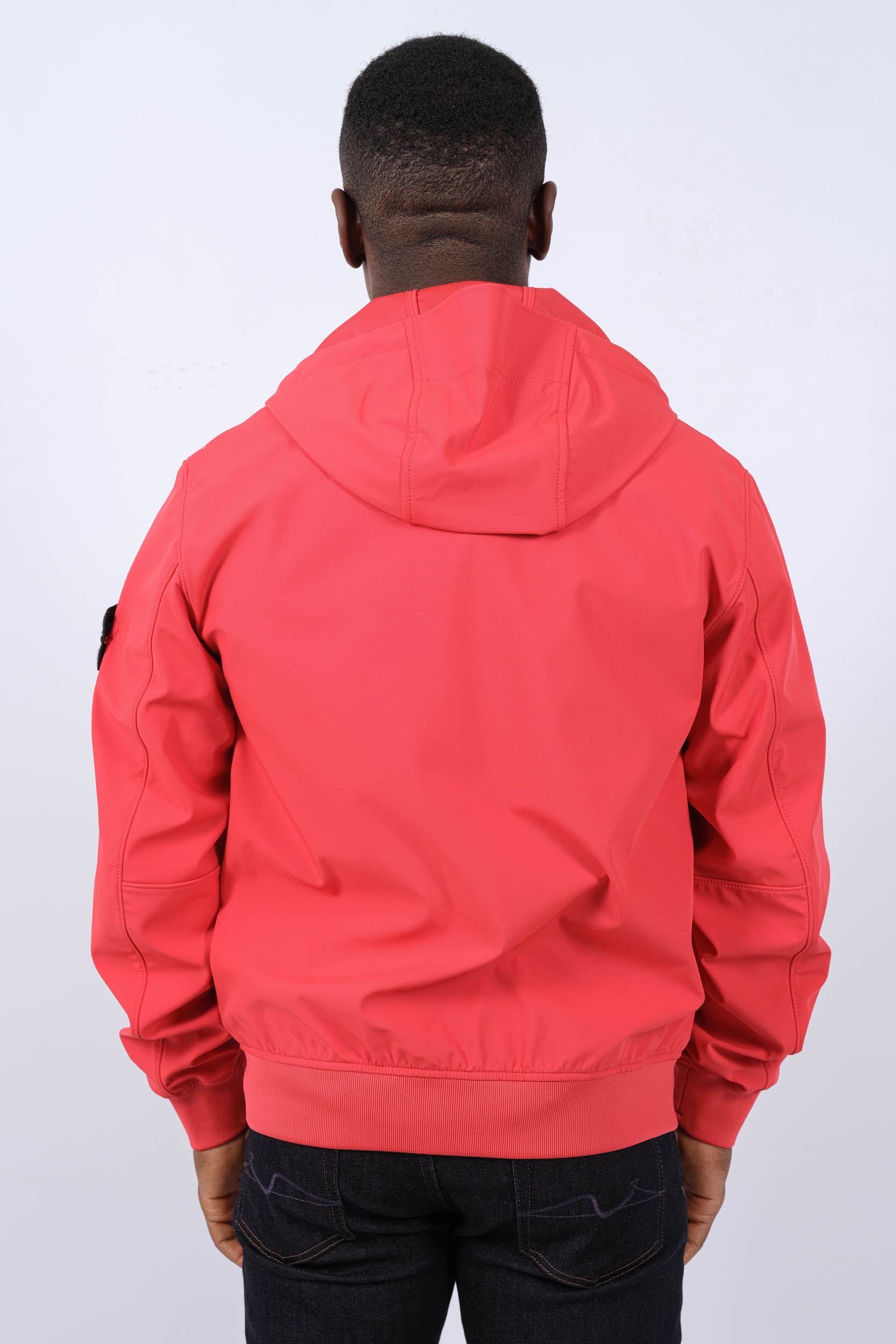 BLOUSON SOFT SHELL STONE ISLAND ROUGE 801540227-V0010