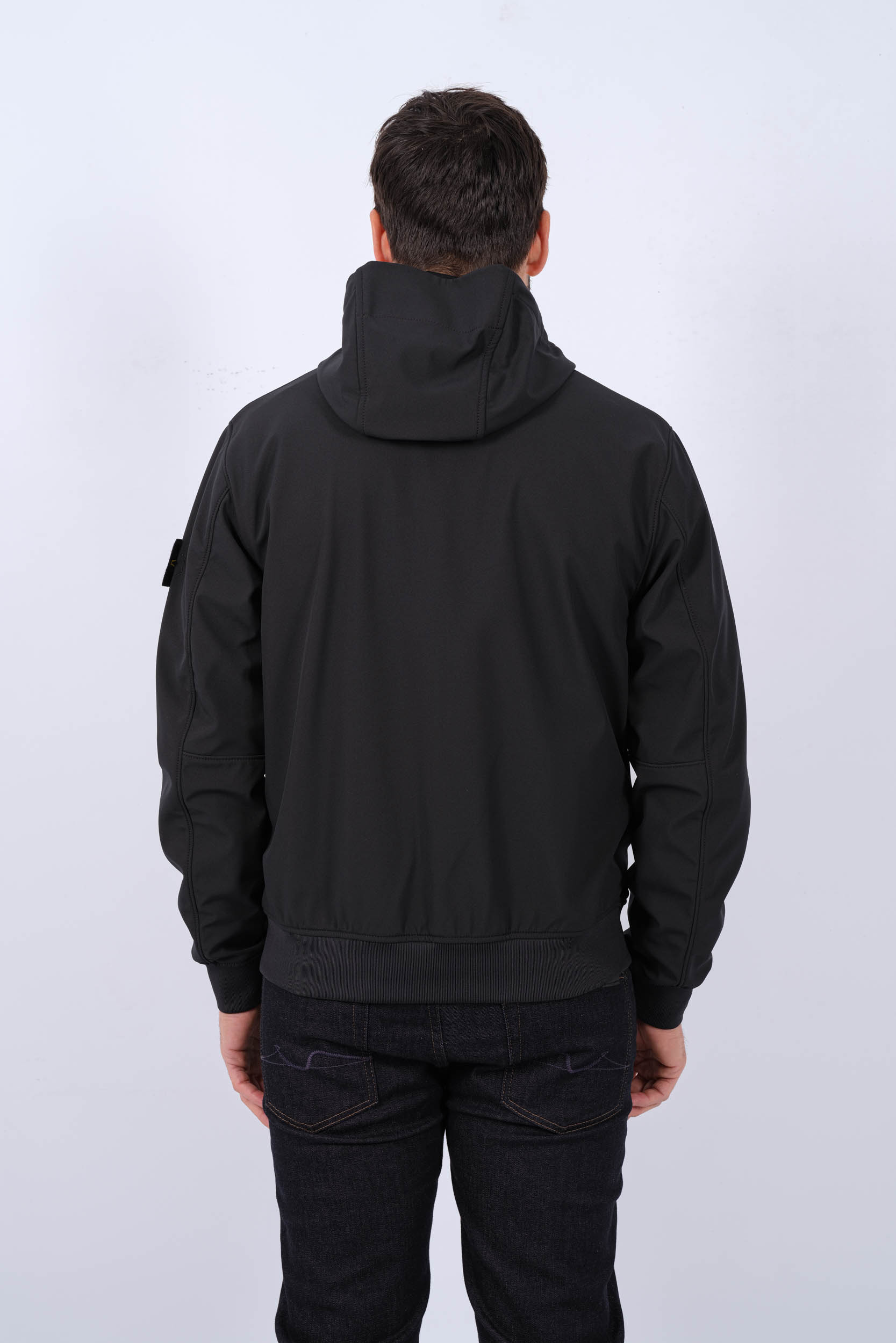 BLOUSON SOFT SHELL STONE ISLAND NOIR 801540227-V0029