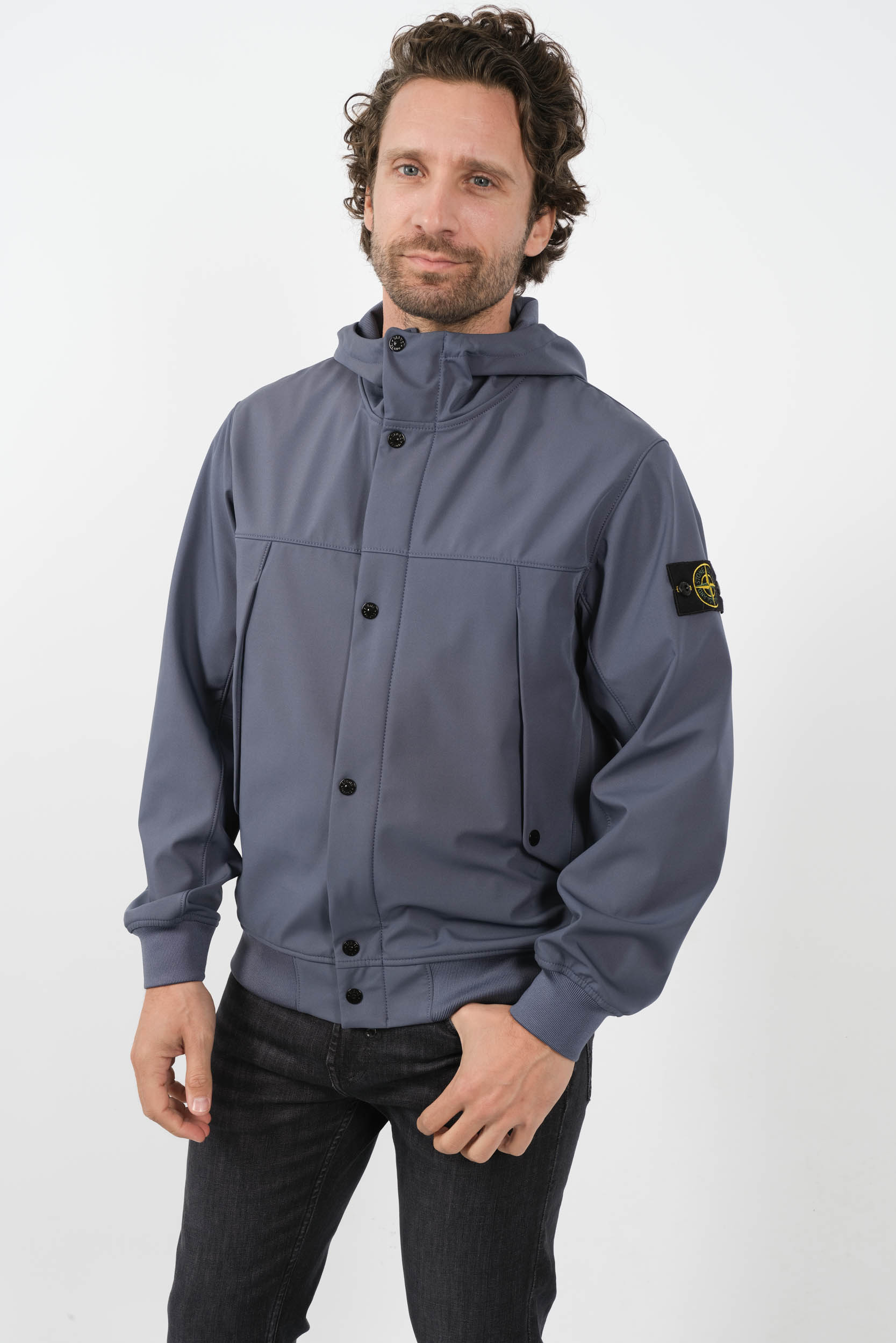 SOFT SHELL STONE ISLAND BLEU 801540227-V0024